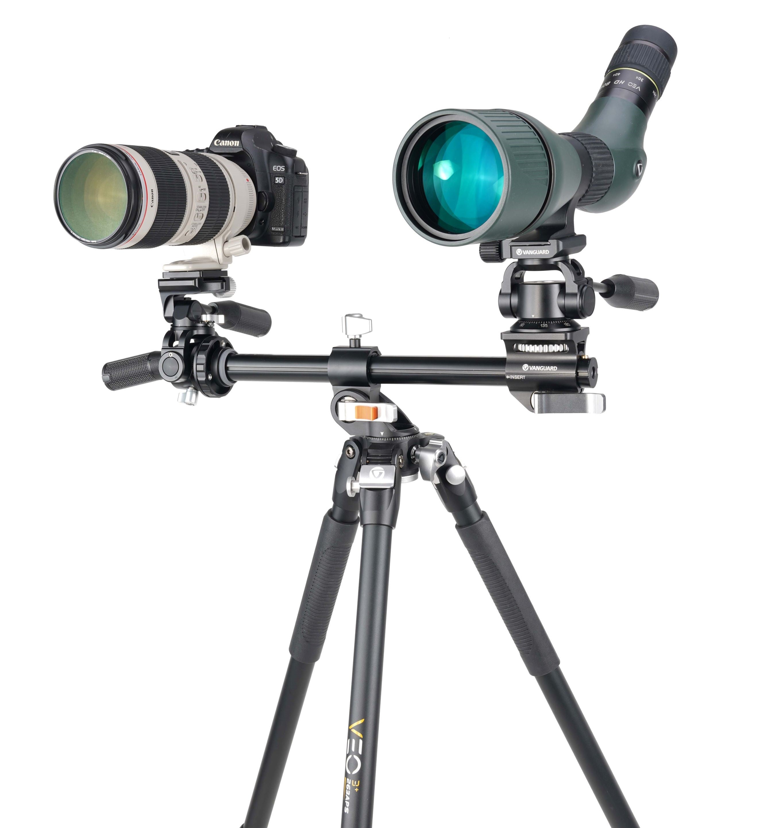 VEO 3+ 263APS Professional Multi-Angle Aluminum Tripod with PH 38S Pan Head - Perfect for Photography, Videography, and Live Streaming
