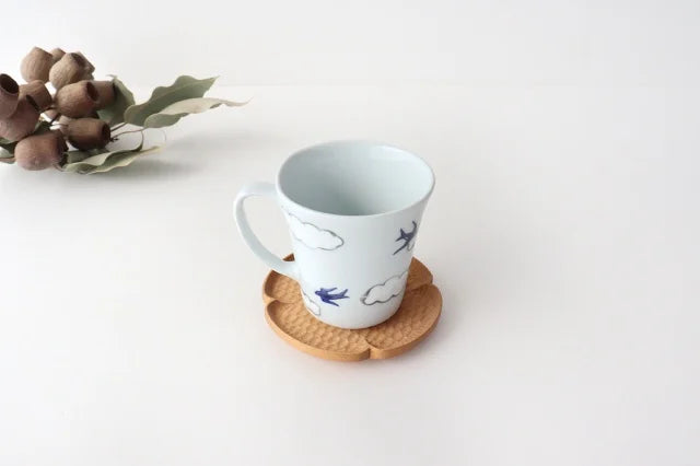 Arita Yaki Japanese Ceramic Tea & Coffee Mug Cup with Swallow Design - Perfect for Home, Office, and Gift Giving