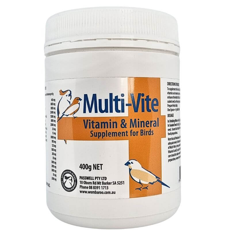 Passwell Multi-Vitamin Supplement for Birds - Essential Avian Nutrition for Health & Feather Growth - Ideal for Parrots, Canaries & Finches - Daily Use for Strong Immunity & Vibrant Plumage