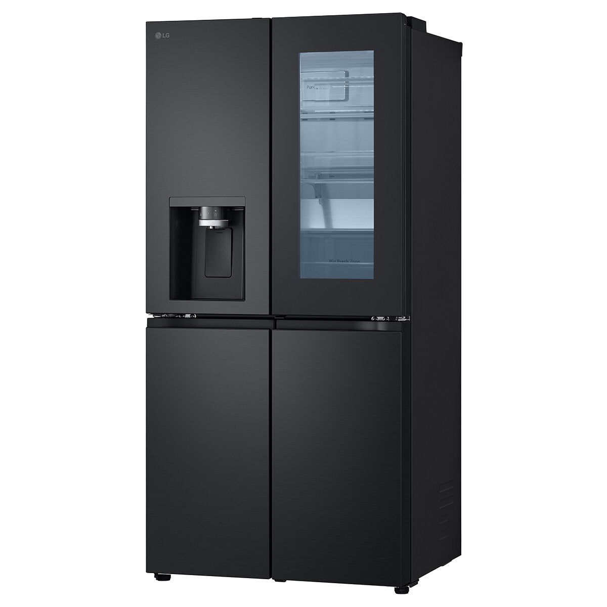 LG 508L French Door Refrigerator with InstaView Door-in-Door, Ice & Water Dispenser - Matte Black (GF-V500MBLC) - Perfect for Modern Kitchens & Large Family Storage