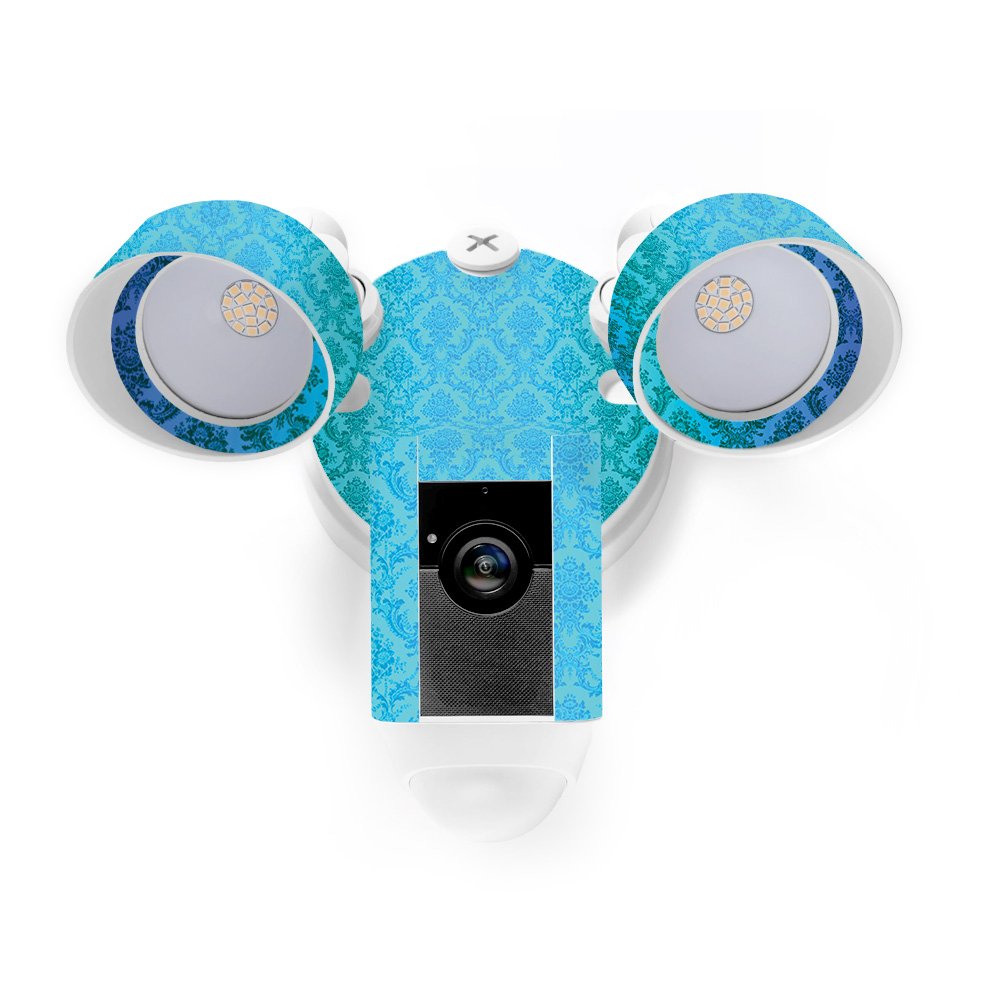 MightySkins Protective Vinyl Decal Wrap Cover Compatible with Ring Floodlight Cam - Blue Vintage Design | Durable, Customizable Skin for Outdoor Security Cameras | Easy to Apply & Remove | Made in USA | Perfect for Home Security & Personalization