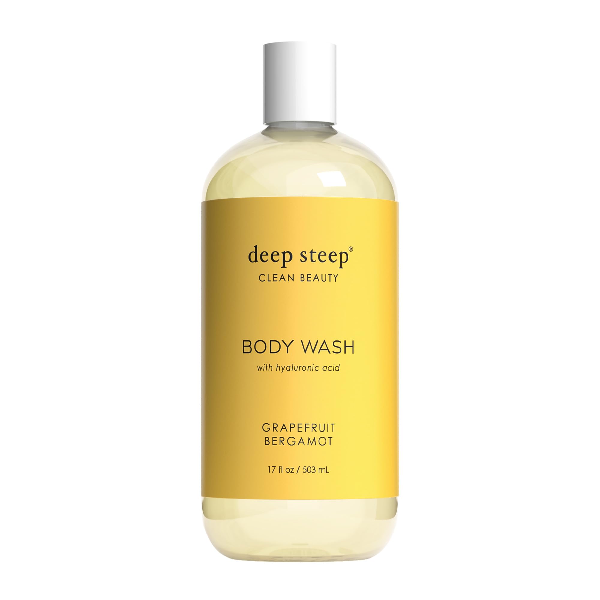 Deep Steep Moisturizing Body Wash - Grapefruit Bergamot Scent, 17 oz | Hydrating & Nourishing Shower Gel for Dry Skin | Perfect for Daily Use & Spa-Like Relaxation at Home
