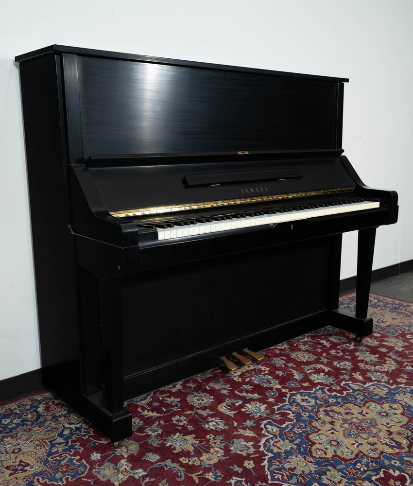 Vintage 1980 Yamaha UX52 Upright Piano - Ebony Satin Finish | Serial X3051213 | Used Professional Piano for Home, Studio & Performance