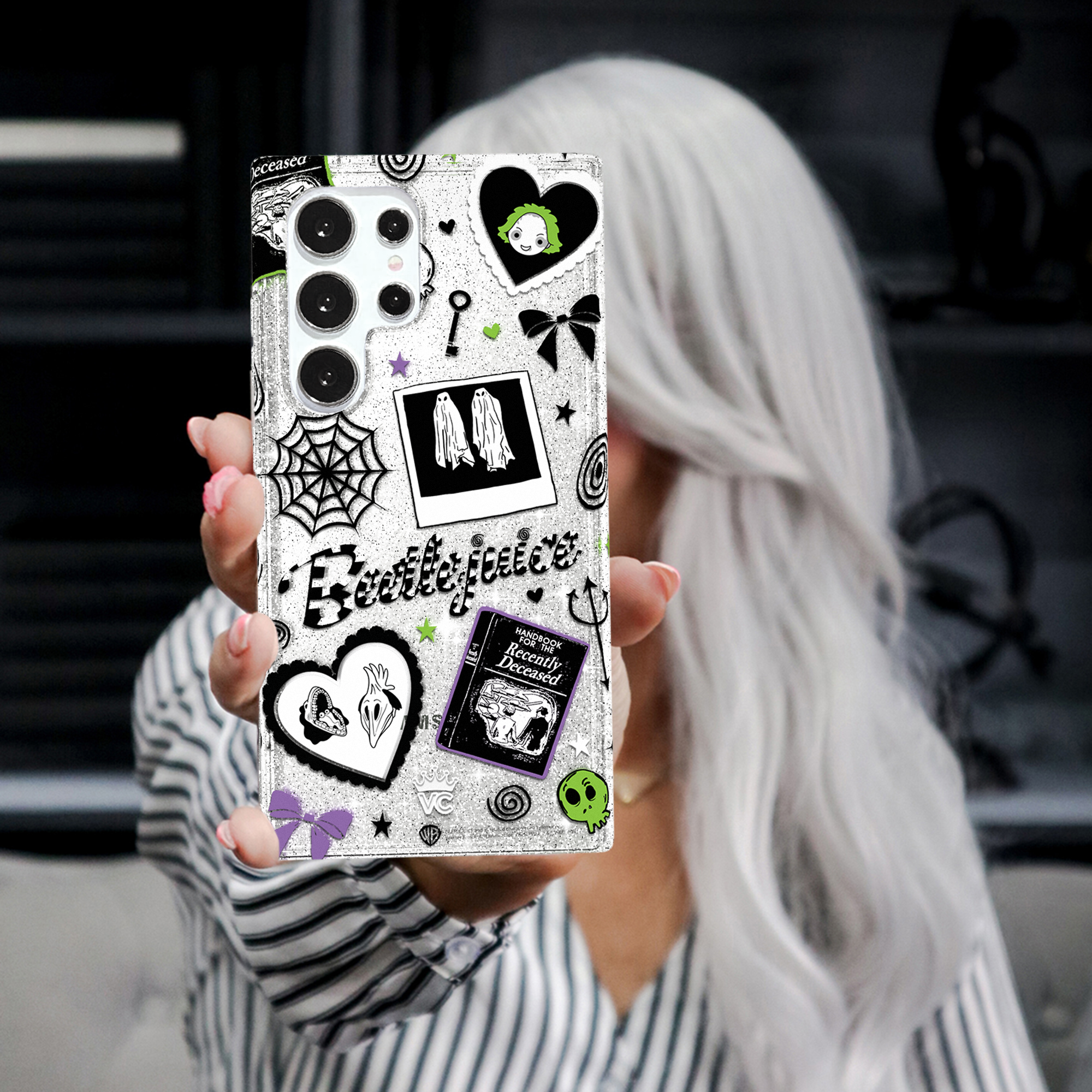 Beetlejuice Ghost with the Most Samsung Phone Case - Trendy Movie Character Design for Galaxy S21/S20/Note 20 - Perfect for Halloween, Cosplay & Movie Fans