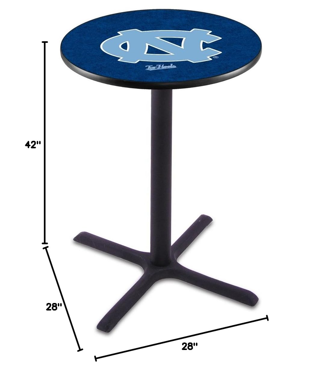 Holland Bar Stool Co. L211 42 Inch Black Wrinkle Pub Table - Perfect for Home Bars, Kitchen Islands & Outdoor Entertaining