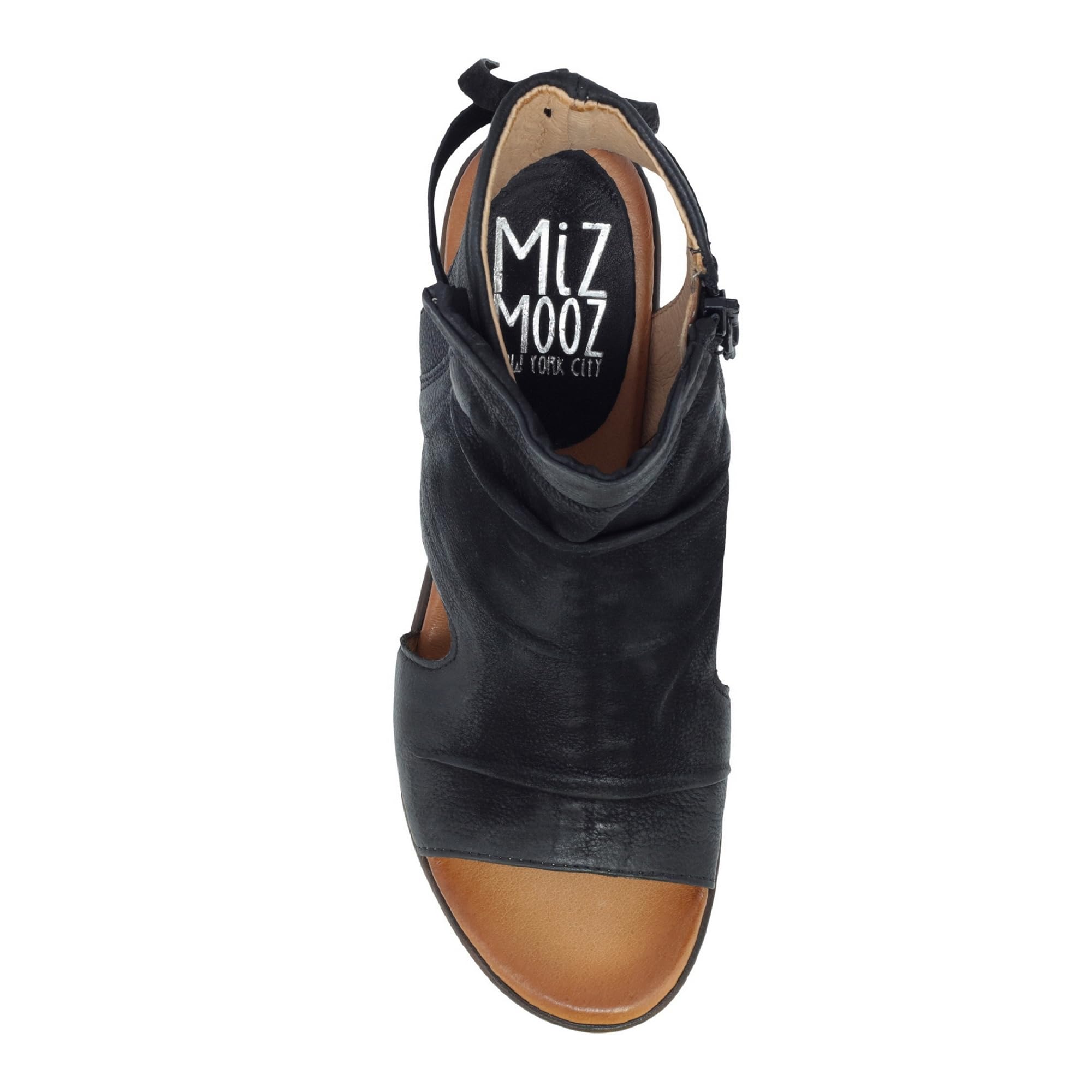 Miz Mooz Anna Women's Leather Wedge Sandals - Peep Toe Platform Summer Shoes for Ladies | Perfect for Beach, Vacation & Casual Outfits