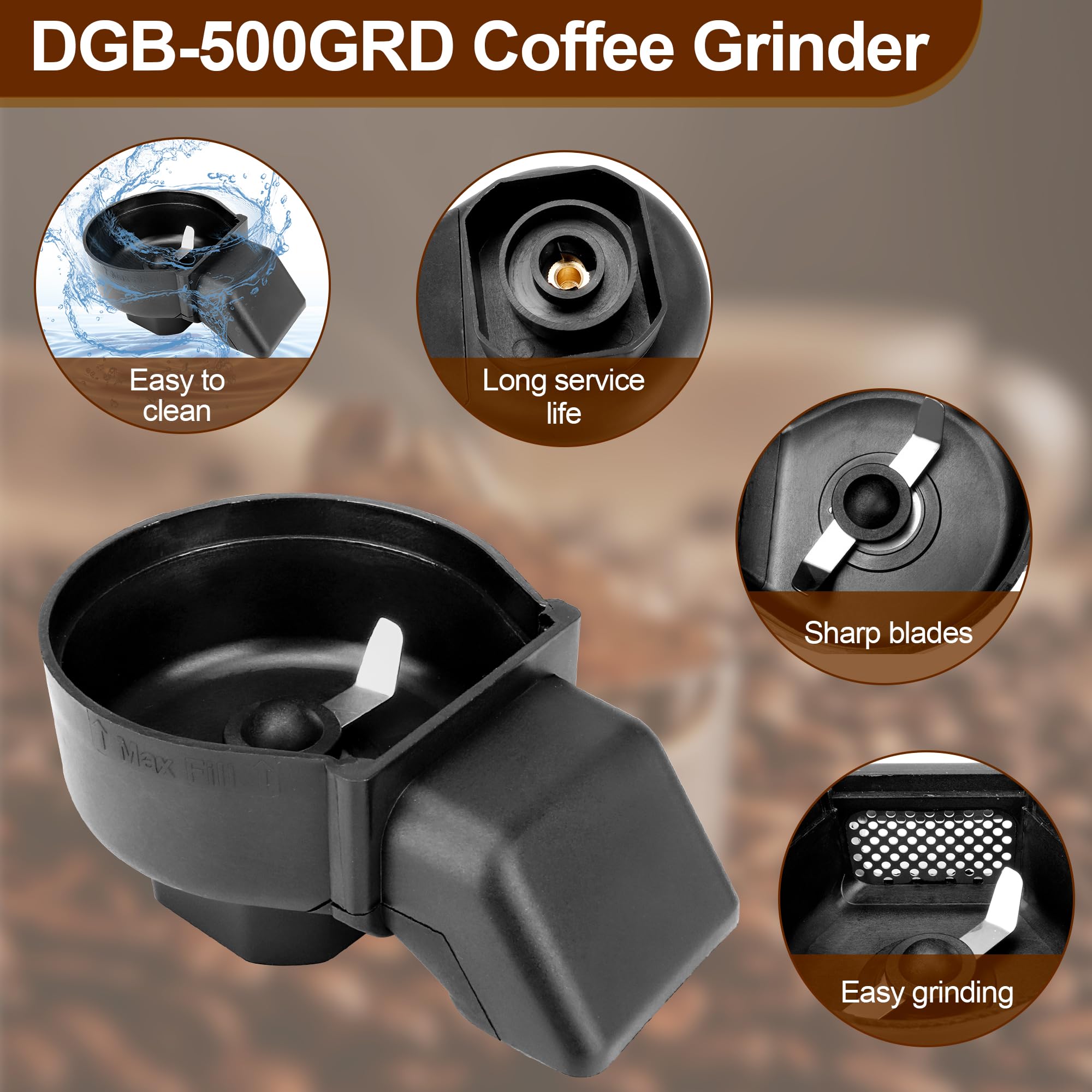 Cuisinart Coffee Maker Grinder Basket - Compatible with DGB-475/DGB-625BC Models (2-Pack) - Perfect for Home & Office Brewing