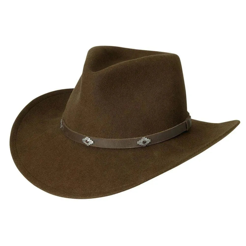 Black Creek (BC2039) Crushable Wool Felt Cowboy Hat for Men & Women - Western Style, Wide Brim, Packable Travel Hat for Outdoor, Rodeo, and Country Events