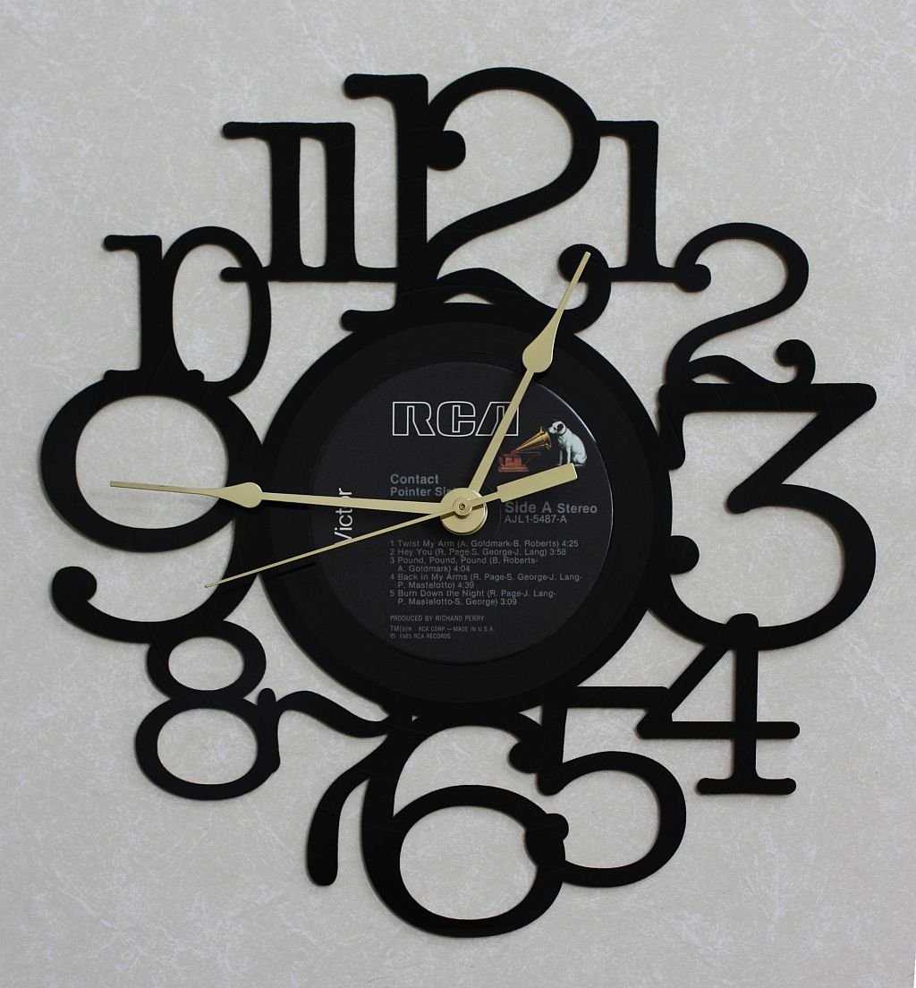 Pointer Sisters Contact Recycled LP Vinyl Record Wall Clock - Unique Music Album Decor for Home, Office & Gift - Perfect for Music Lovers & Vintage Collectors