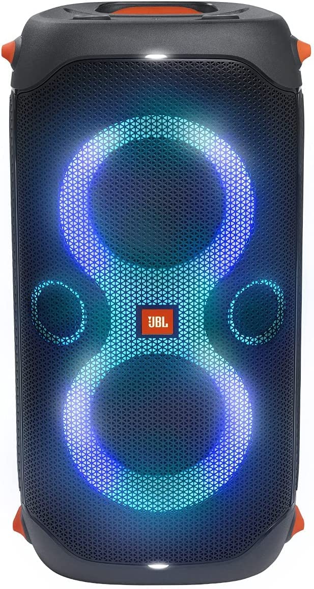 JBL PartyBox 110 Portable Bluetooth Speaker with Built-in LED Lights | Powerful Sound & Deep Bass | Wireless Party Speaker for Outdoor, Beach, Pool Parties & Home Entertainment (Black)