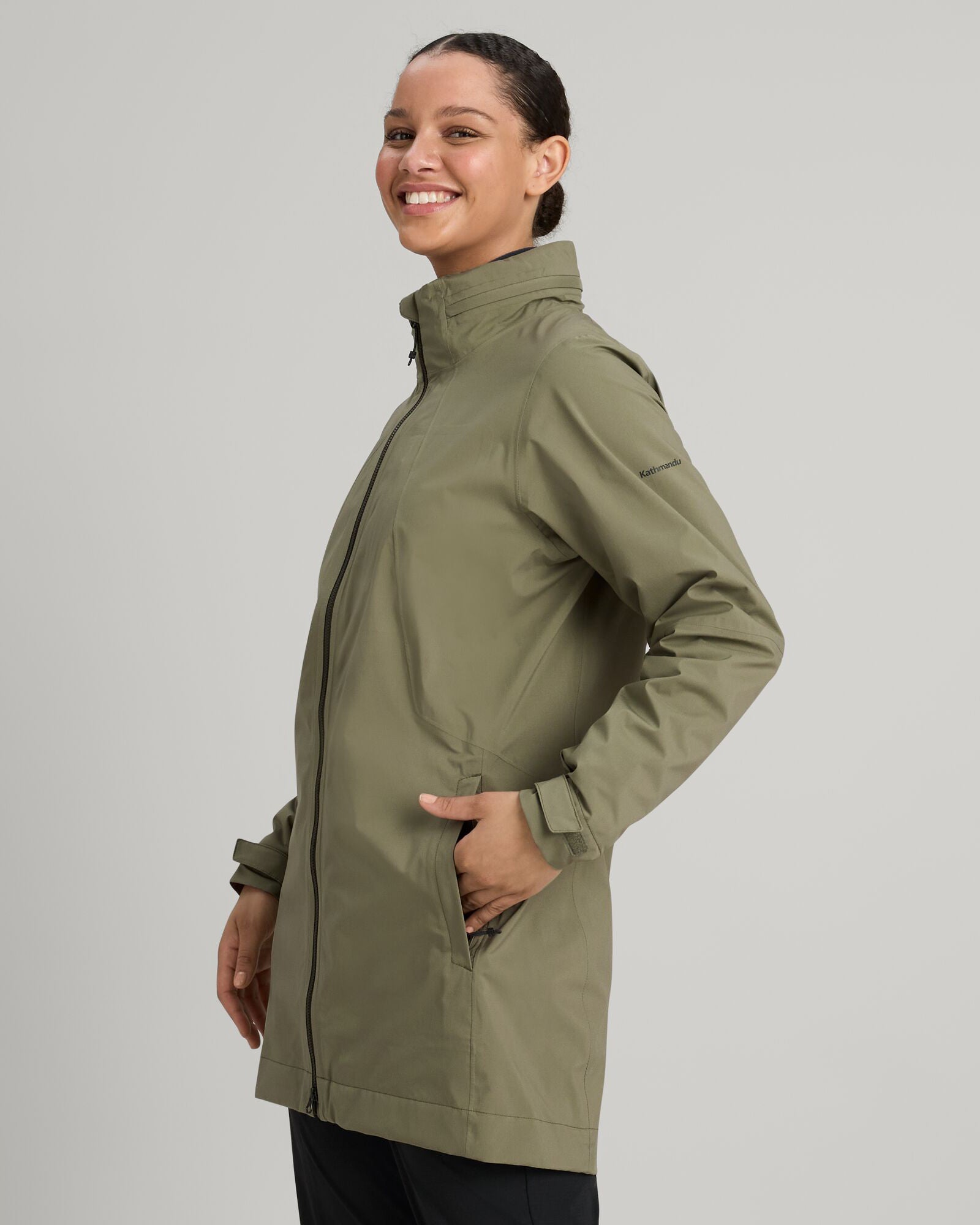 Women's Waterproof 2.5-Layer Stretch Rain Jacket - Lightweight Hiking Parka for Outdoor Adventures (Beech Color) - Perfect for Hiking, Camping & Travel in All Weather Conditions