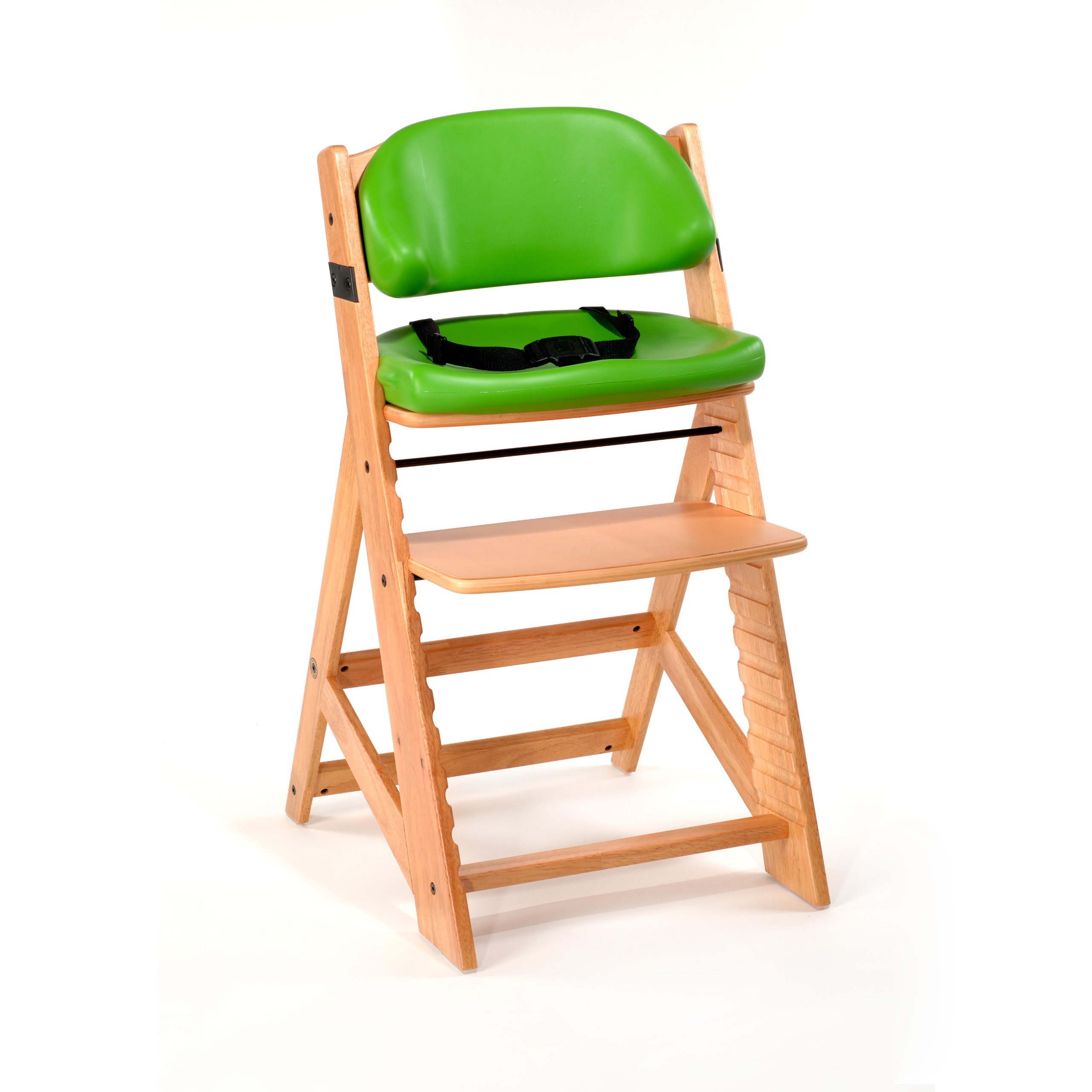 Keekaroo Height Right Kids High Chair with Comfort Cushions - Adjustable Baby Feeding Chair, Natural/Lime (0055203KR-0002) - Perfect for Dining, Kitchen & Family Mealtime