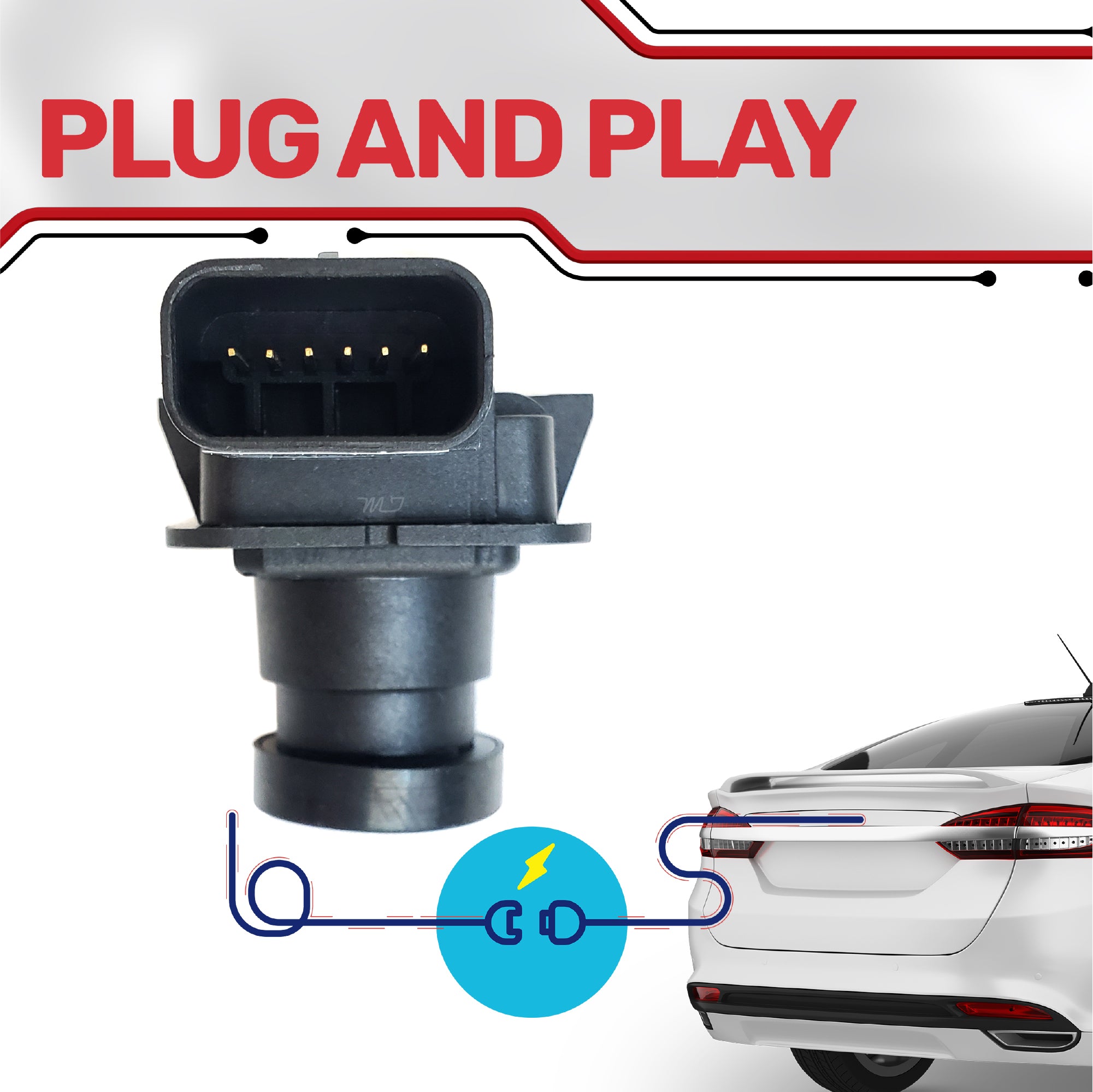 2013-2016 Ford Fusion OEM Backup Camera Replacement - DS7Z 19G490 A & ES7Z 19G490 A - Perfect for Parking Assistance and Rear Visibility