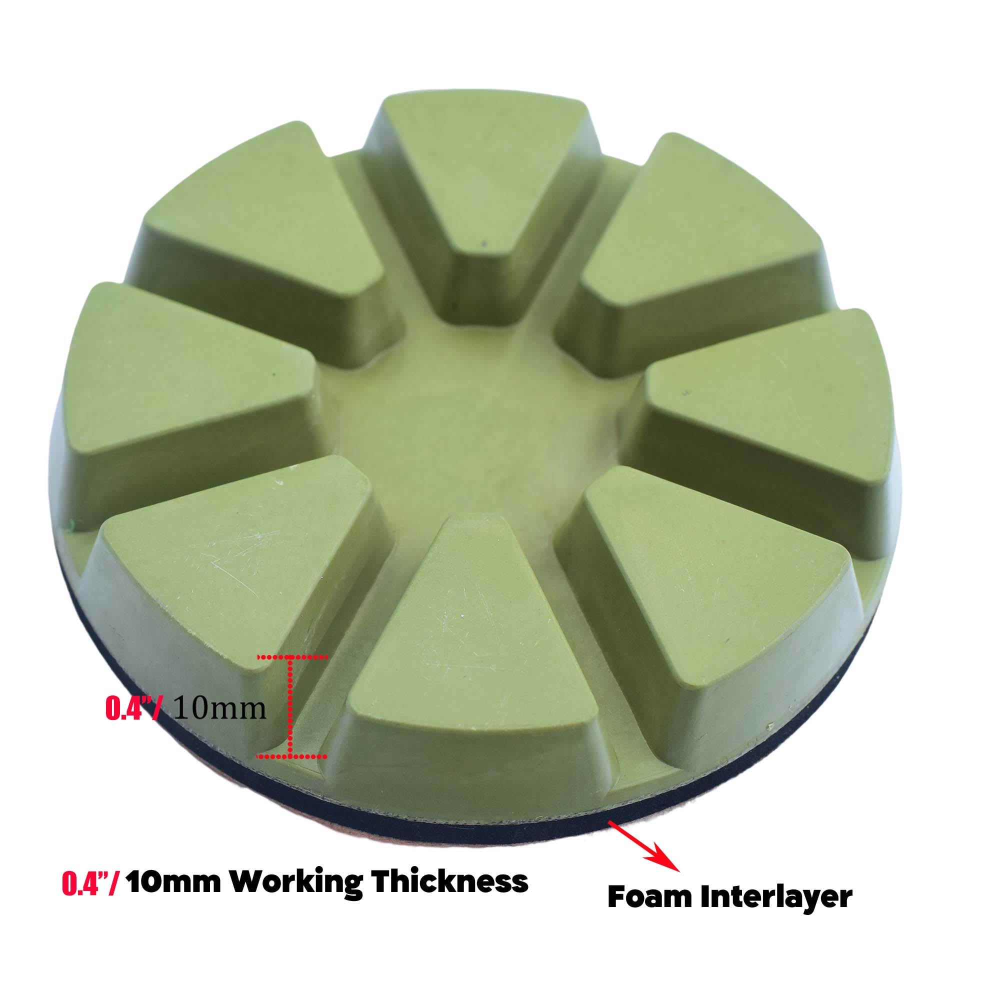 3 Inch Resin Bond Polishing Puck with Foam Interlayer for Concrete Floor Grinder - Set of 3 (1500 Grit) - Perfect for Concrete Polishing, Surface Preparation, and Floor Restoration Projects