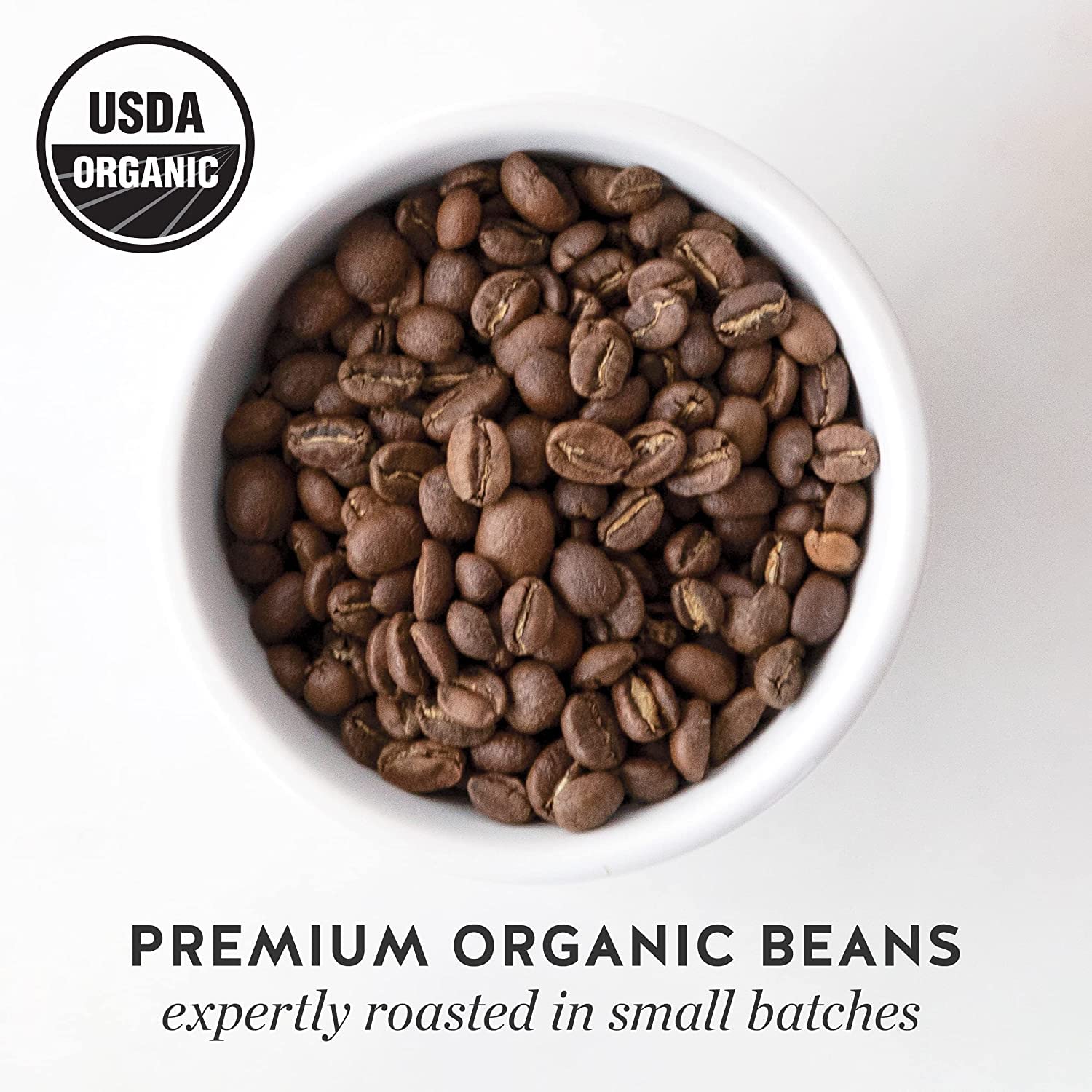 Organic Dark Roast Whole Bean Coffee - Blue Bottle Bold Blend, 12oz Bag (Pack of 6) | Premium Coffee Beans for Home Brewing, Office & Gifts