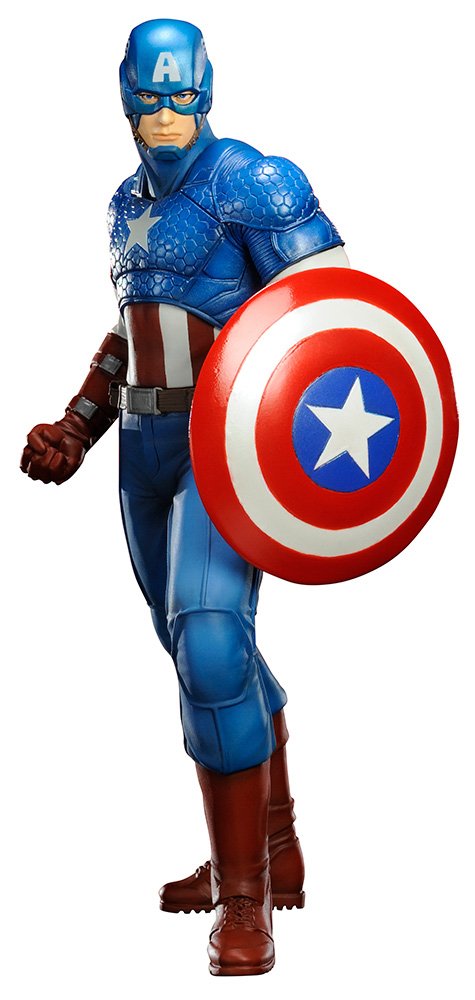 Kotobukiya Marvel Comics Captain America ARTFX+ Statue - Premium Collectible Figure for Superhero Fans | Perfect for Home Display, Office Decor, and Marvel Collections
