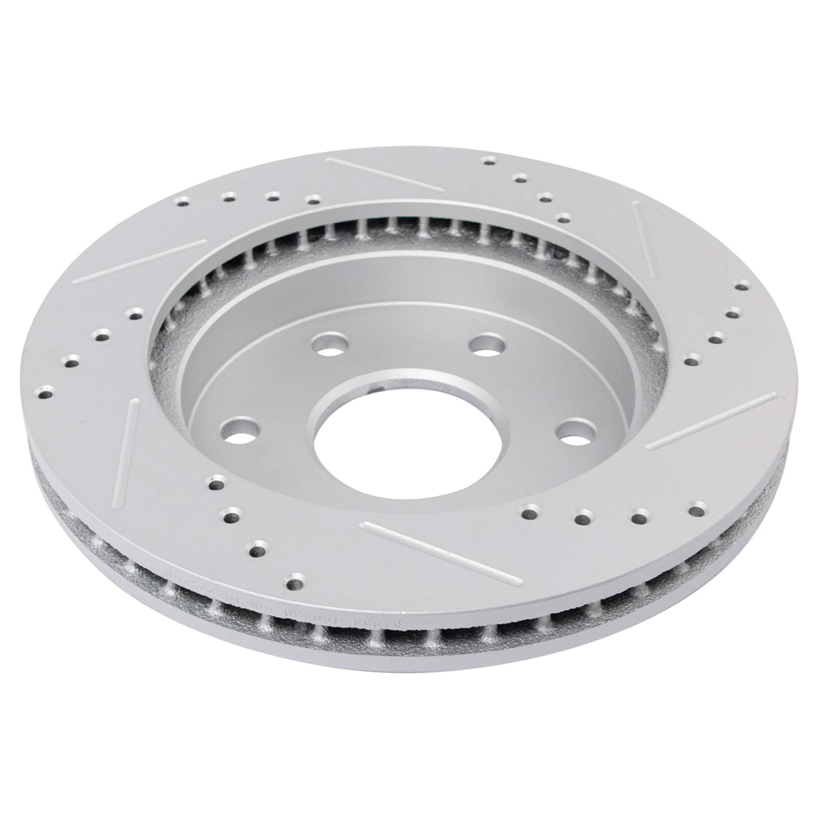 TRQ Performance Drilled & Slotted Brake Rotor Kit with Metallic Pads - Front & Rear Set for High-Performance Cars, Trucks & SUVs | Improved Braking & Heat Dissipation for Racing, Towing & Daily Driving