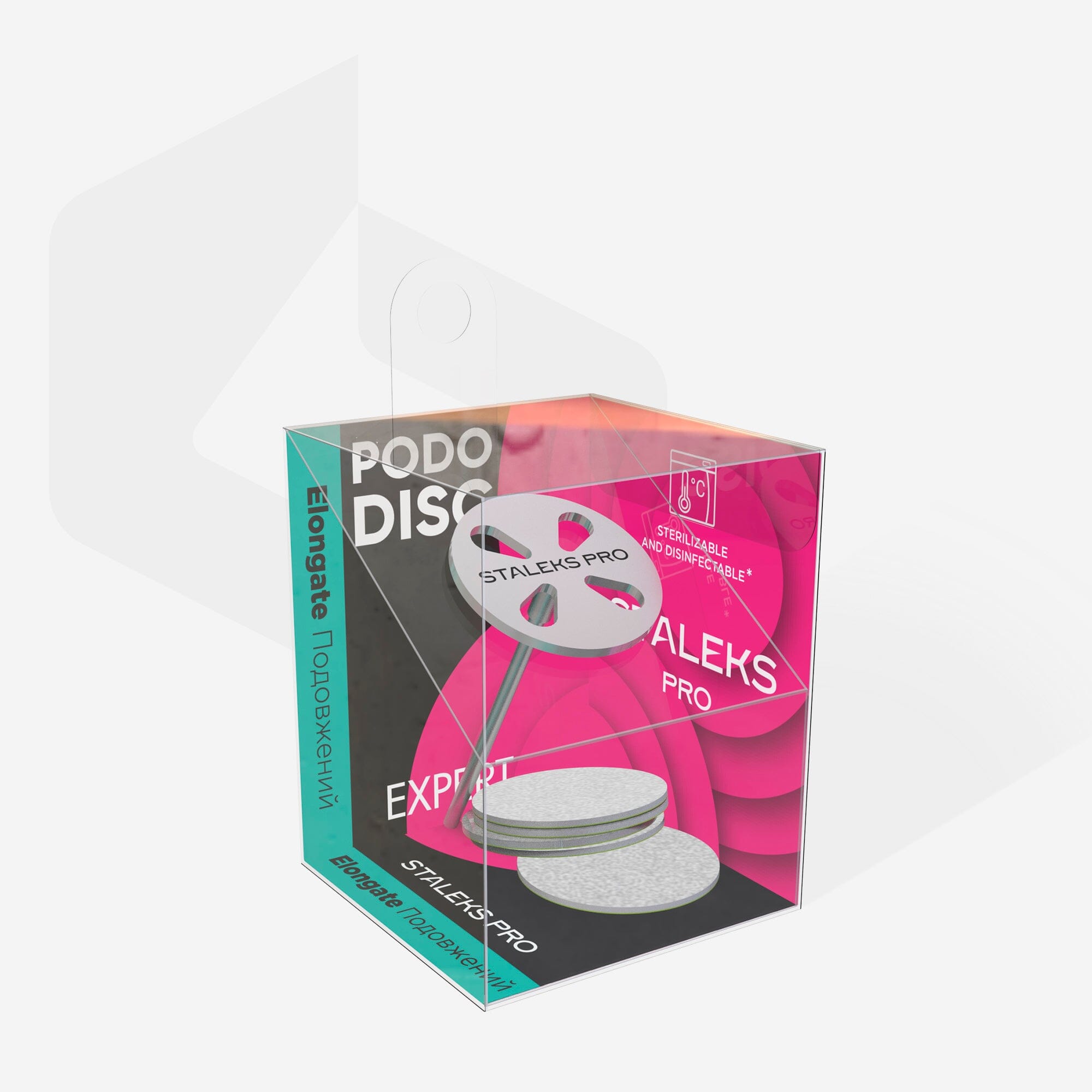 Staleks Professional Elongated Pedicure Disc PODODISC M (20mm) Expert Kit with 5-Piece 180 Grit Disposable Files – Perfect for Salon & Home Nail Care