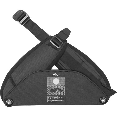 Peak Design Everyday Hip Belt v2 - Black | Durable Waist Pack for Travel, Hiking & Photography | Hands-Free Carry Solution for Essentials