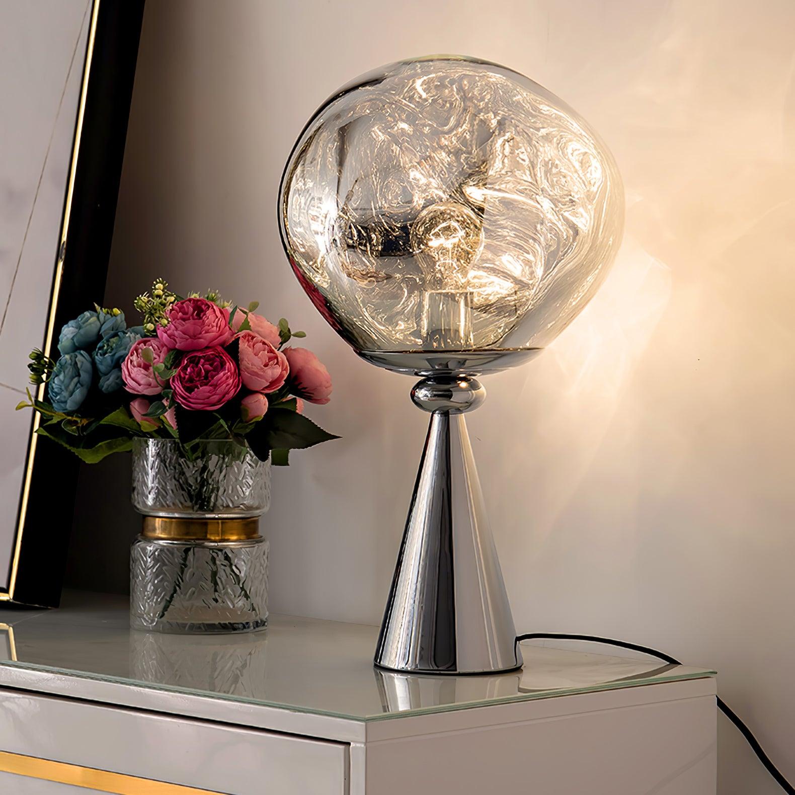 Lava Cone Table Lamp - Modern Volcanic Rock Design LED Night Light for Bedroom, Living Room & Office Decor - Perfect for Relaxation & Ambient Lighting