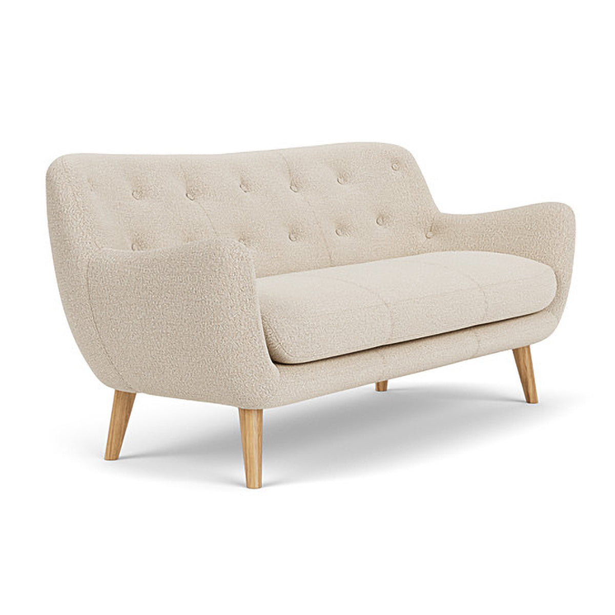 Luxury Herman Boucle 3-Seater Sofa - Modern Upholstered Living Room Couch for Small Spaces, Comfortable Sectional Sofa for Home, Apartment & Office Use