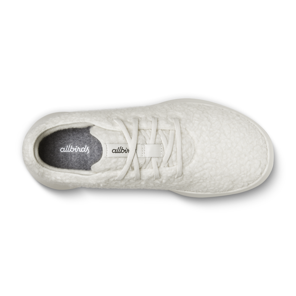 Men's Wool Runner Go Fluff Sneakers - Natural White with Natural White Sole | Comfortable & Breathable for Running, Walking & Casual Wear