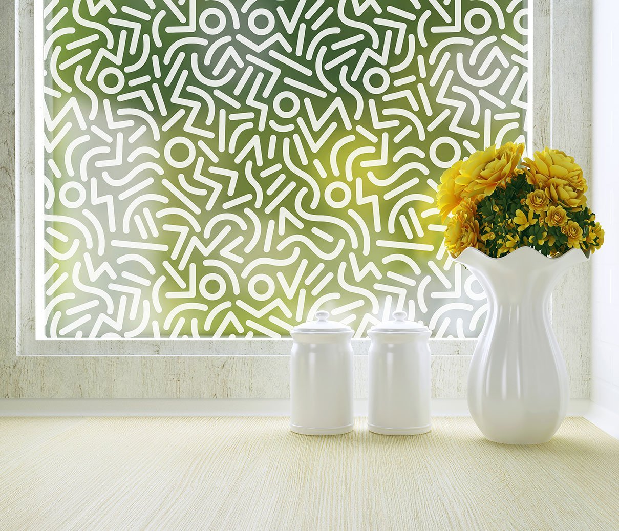 Odhams Press Pop! Privacy Window Film 36x48 Inches - Frosted Glass Sticker for Home & Office - Decorative Window Covering for Bathroom, Bedroom, and Living Room