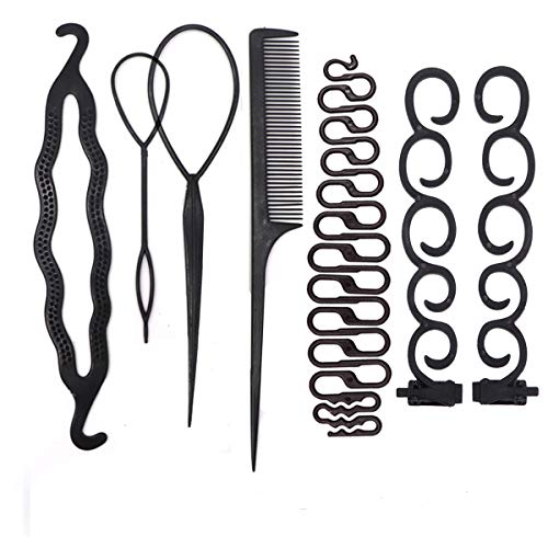 Magic French Braid Tool & Hair Twist Styling Kit – Topsy Tail, Bun Maker & Comb for Women & Girls | Perfect for Updos, Ponytails & Everyday Hairstyles