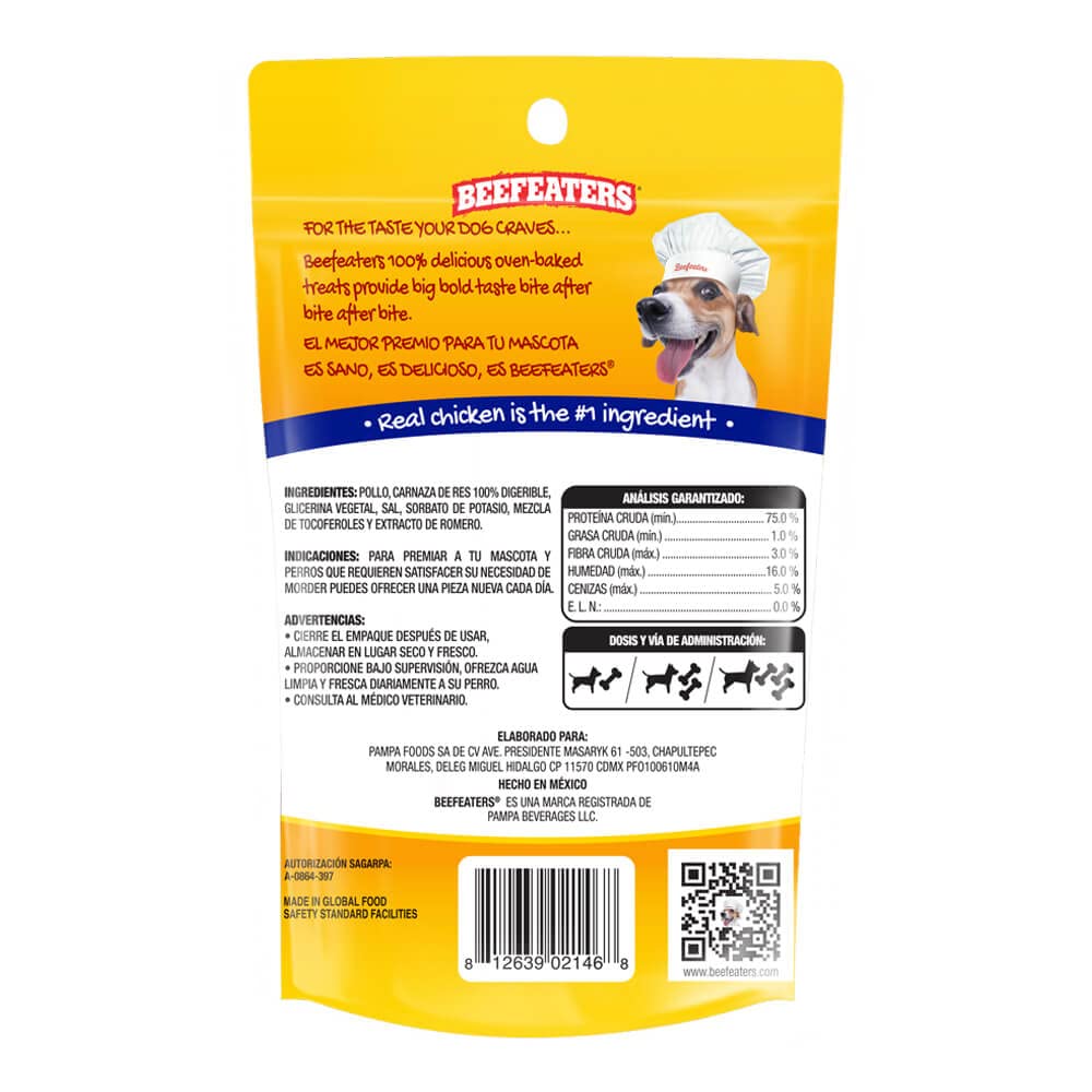 Beefeaters Dog Treats - Beefhide 5in Twist with Chicken 1.41oz (Case of 12) | High Protein, Low Fat Dog Chews Enriched with Vitamins & Minerals | Dental Care & Teeth Cleaning Treats | Perfect for Training Small, Medium & Large Dogs | Great for Reward, Travel & Playtime