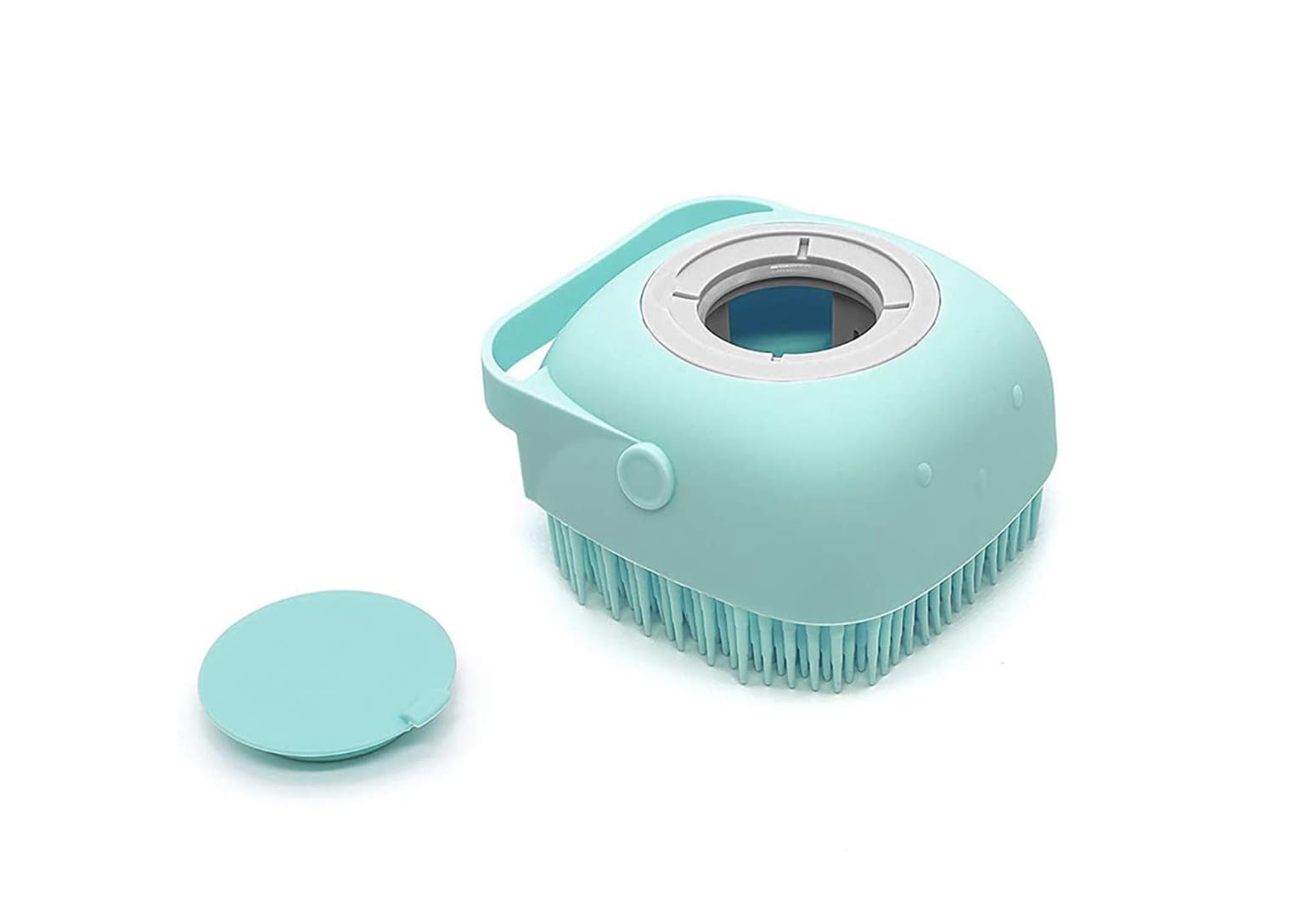 SBTs® 2-Pack Silicone Bath Brush Set with Shampoo Dispenser & Back Scrubber - Soft Body Cleaning Brush for Men, Women & Kids (Multi-Color) | Gentle Exfoliation & Massage for Shower, Bath & Spa Days
