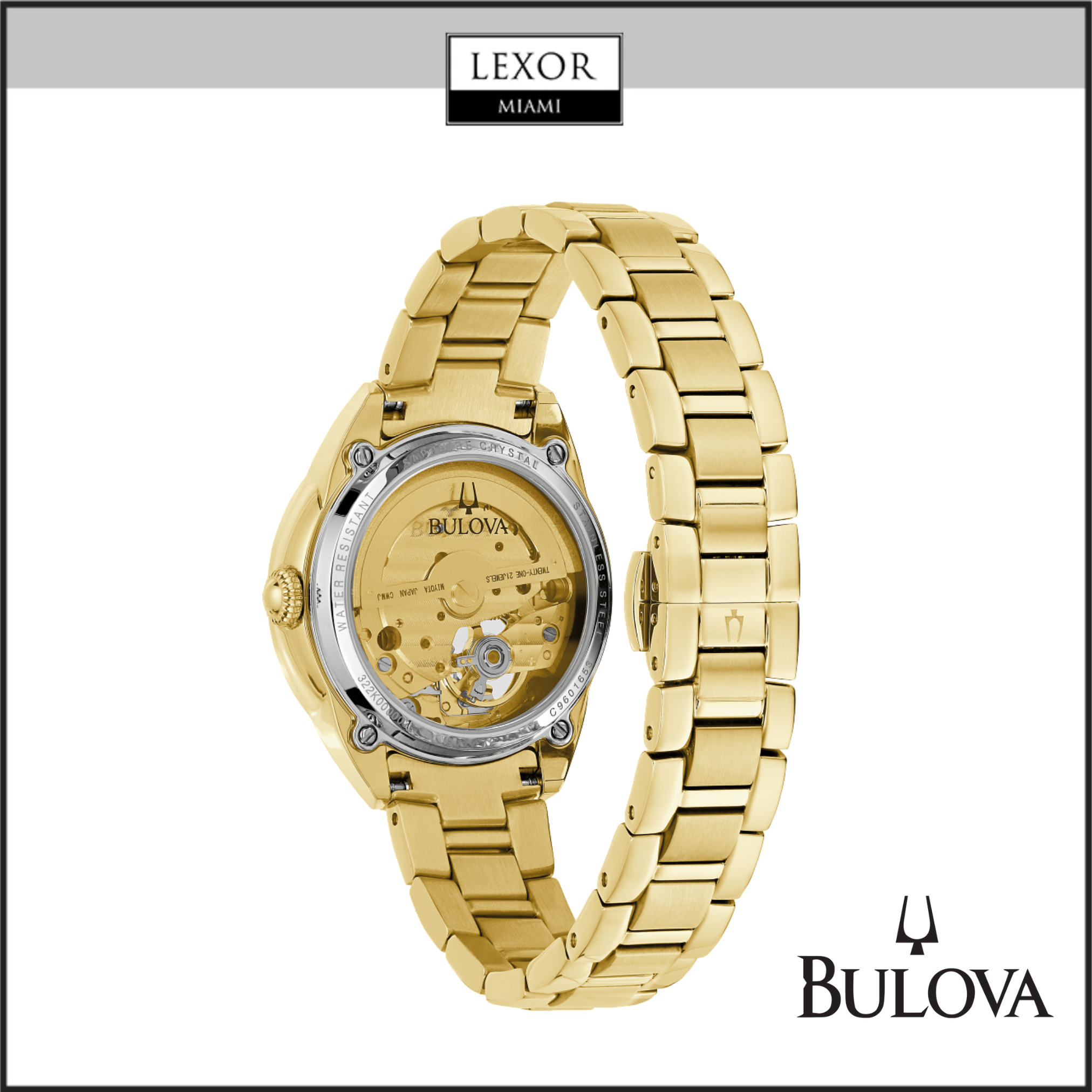 Bulova 97L172 Diamond Dial Luxury Automatic Watch for Men - Elegant Timepiece for Business, Formal Events & Special Occasions