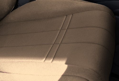 CalTrend NeoSupreme High Back Bucket Seat Covers for 1980-1995 Jeep CJ7 & Wrangler - Beige Insert & Trim | Durable Custom Fit Protection for Off-Road Adventures & Daily Driving