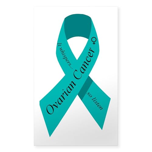 Clear - Ovarian Cancer Awareness Rectangle Sticker