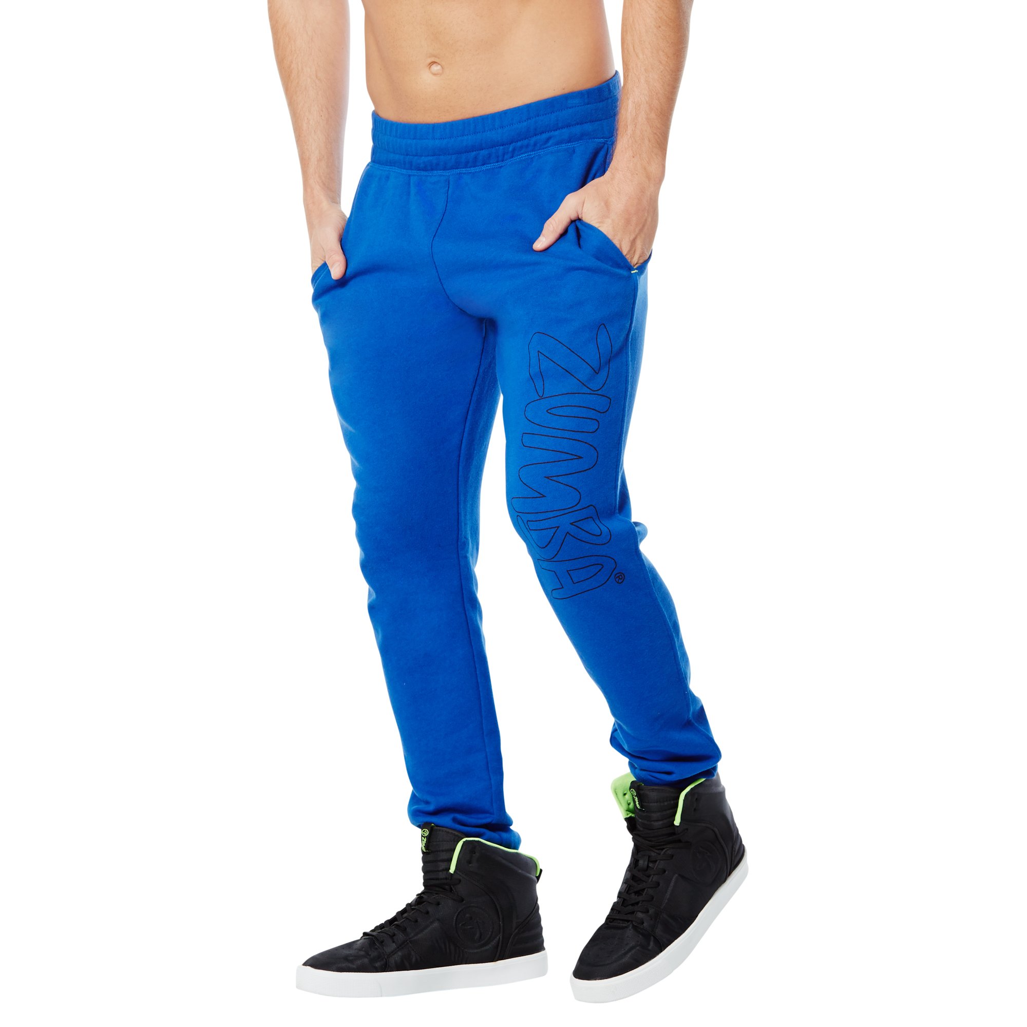 Zumba Fitness Men's Fab French Terry Pants - Comfortable Workout Joggers for Dance, Yoga & Gym Training