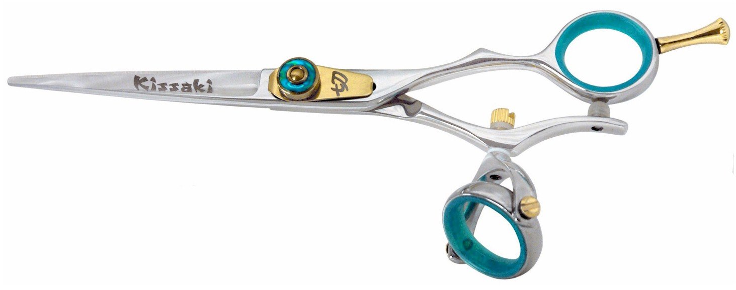 Professional Kissaki Gokatana 6.0 Inch Hair Cutting Scissors - Double Swivel Silver B Hairdressing Shears for Precision Styling & Salon Use | Perfect for Layering, Trimming & Texturizing Hair
