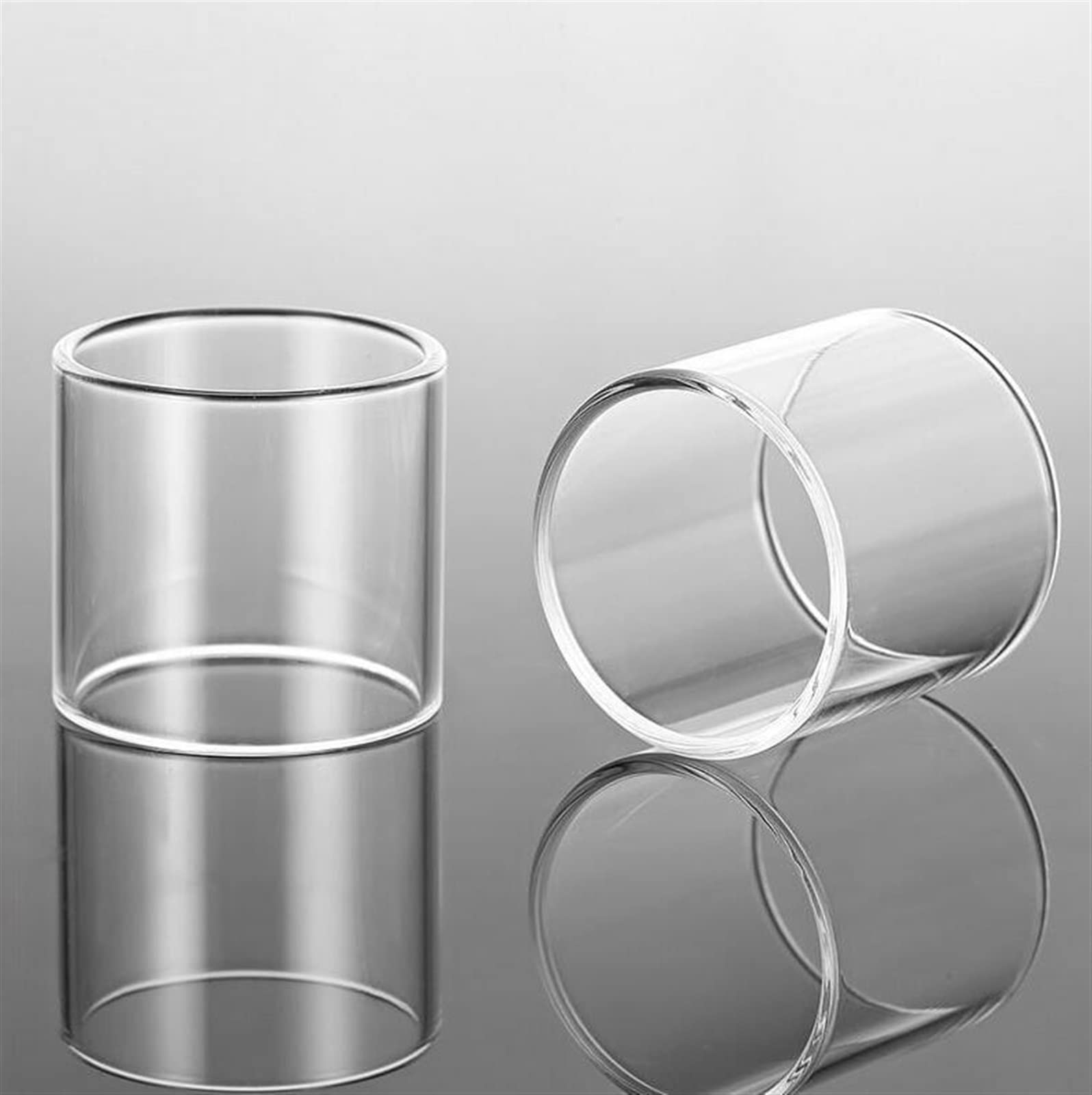 2-Pack Replacement Glass Tanks for Vaptio Solo 2 & C2 - 4ml/2ml Clear Pyrex Glass (24.5mm) - Compatible with Vaptio E-Cigarette Kits - Perfect for Vaping Enthusiasts & On-The-Go Use