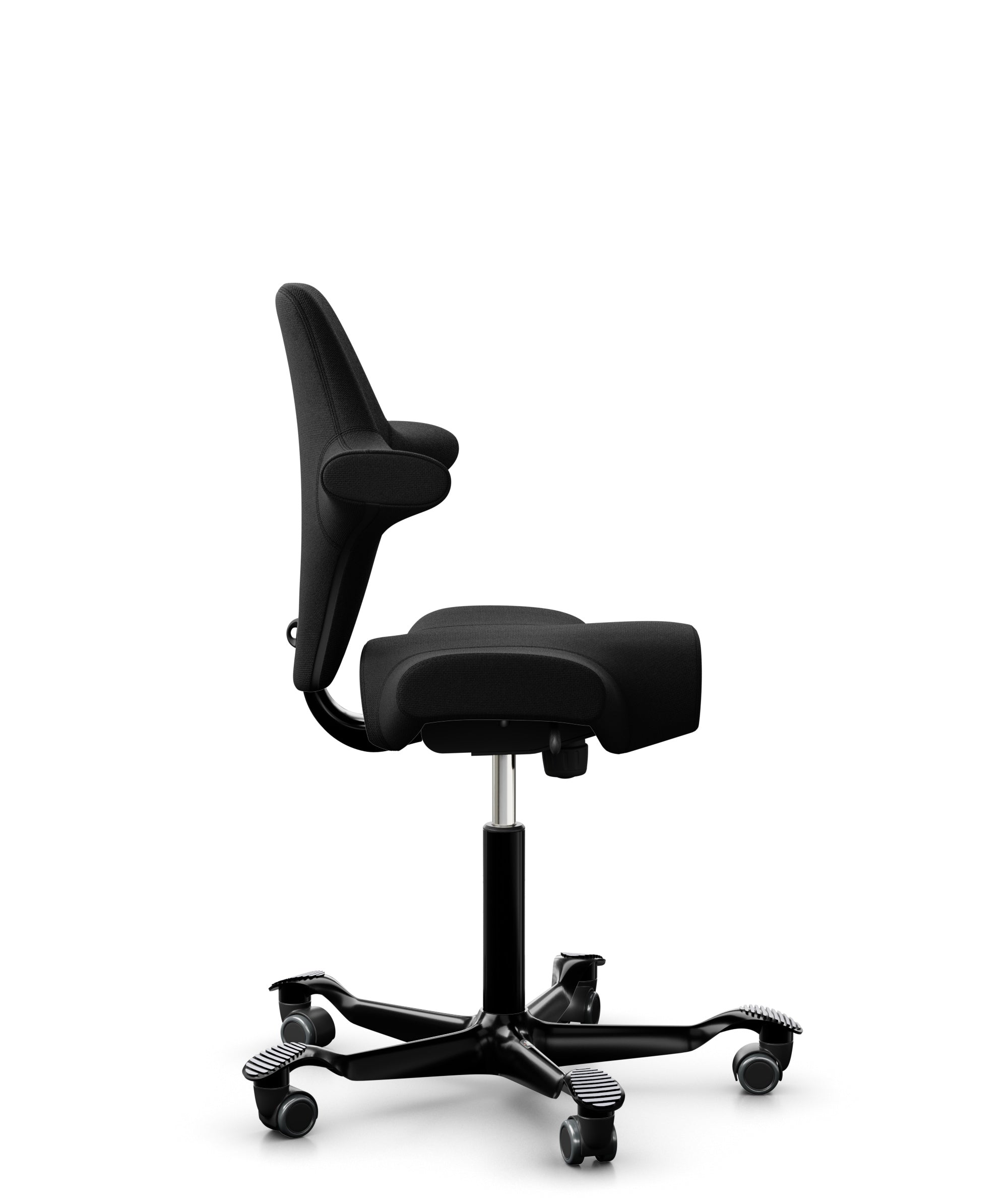 HÅG Capisco 8106 Ergonomic Office Chair - Adjustable Height with Optional Footrest - Black Mesh Back Support for Home & Office Workspaces