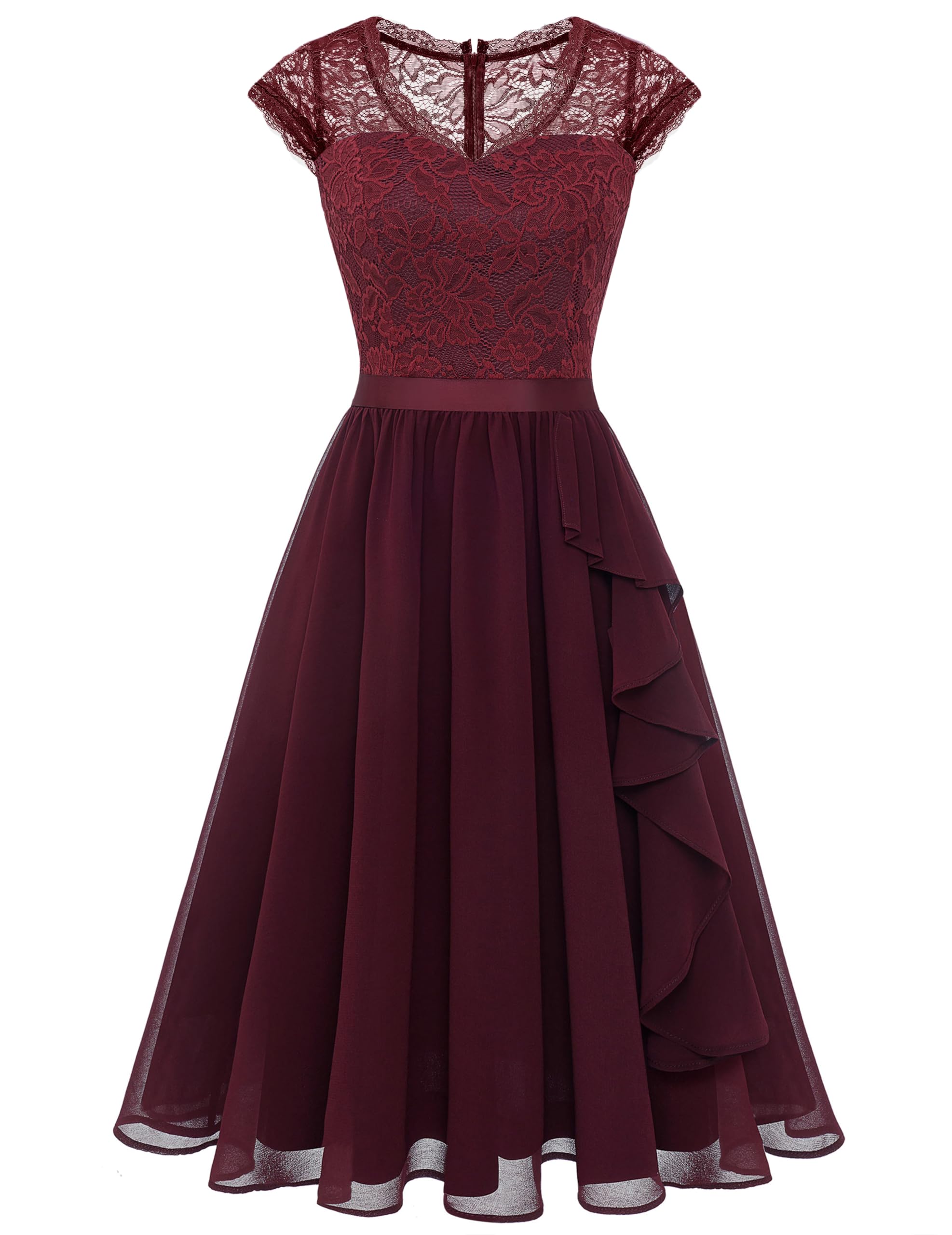Wedtrend Women's Short Prom Dress 2024 - Floral Ruffle Bridesmaid & Wedding Guest Cocktail Dress for Homecoming, Party & Special Occasions