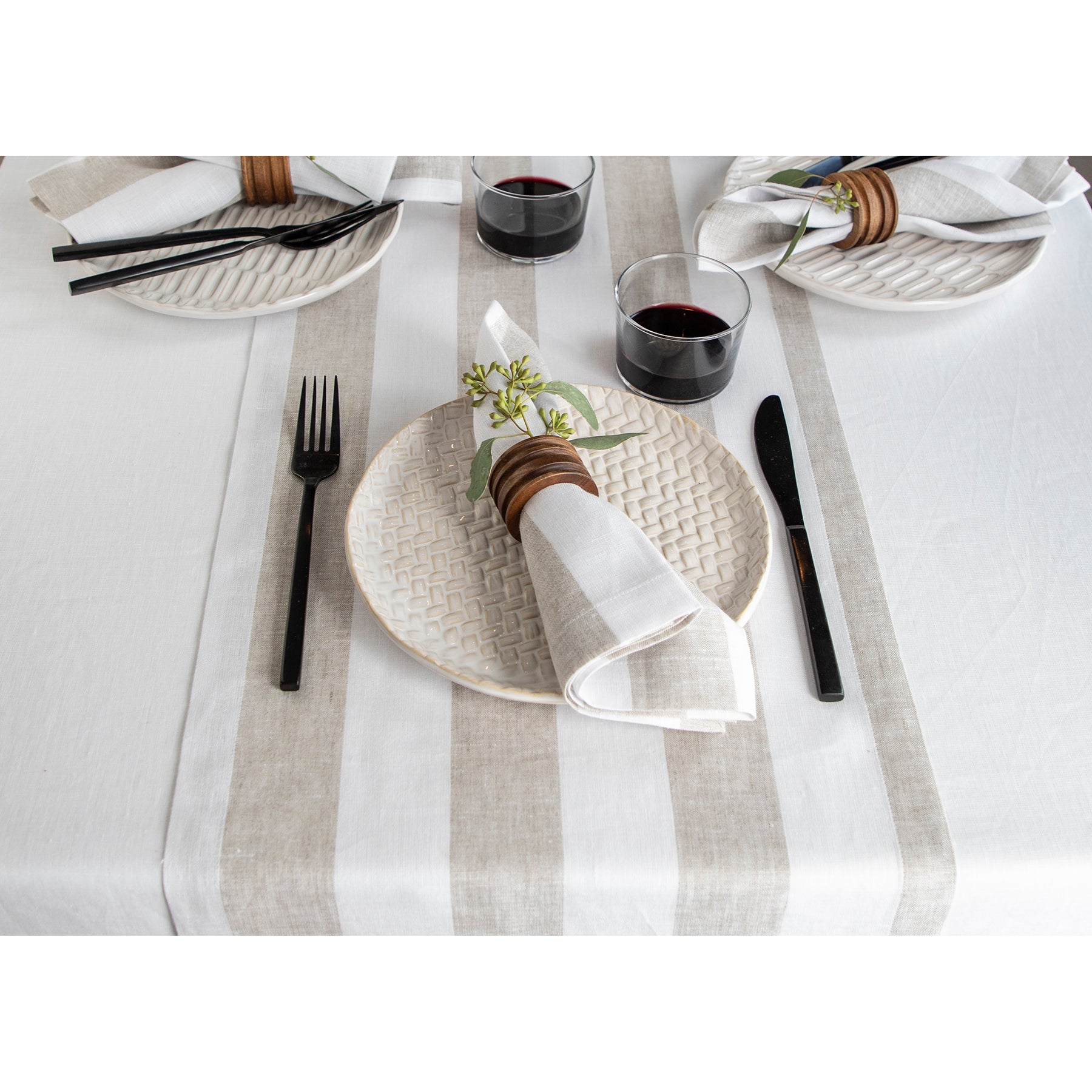 Stylish Cabana Stripe Table Runner - Cotton Decorative Dining Table Cover for Summer Parties, Beach Weddings & Outdoor Entertaining