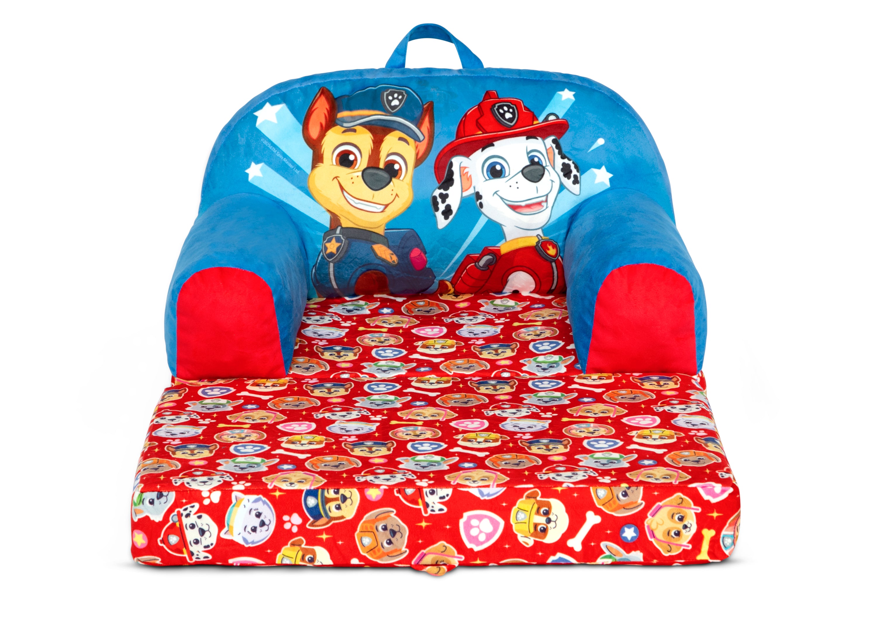 PAW Patrol Cozee Buddy Flip Out Chair - Kids Foldable Floor Seat for TV Time, Reading & Playroom - Soft Plush Toddler Chair for Boys & Girls