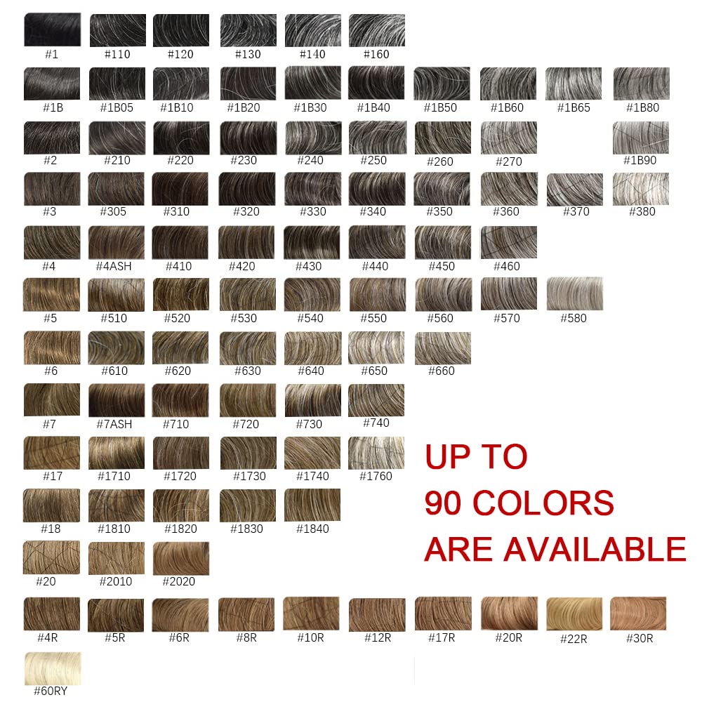 Men's Human Hair Toupee Replacement System - Thin Skin All Poly Hairpiece with Injection Skin PU - Natural Looking Wig for Male Hair Loss (#3 Dark Brown, 120% Medium Light to Medium Density) - Perfect for Daily Wear, Special Occasions & Confidence Boost