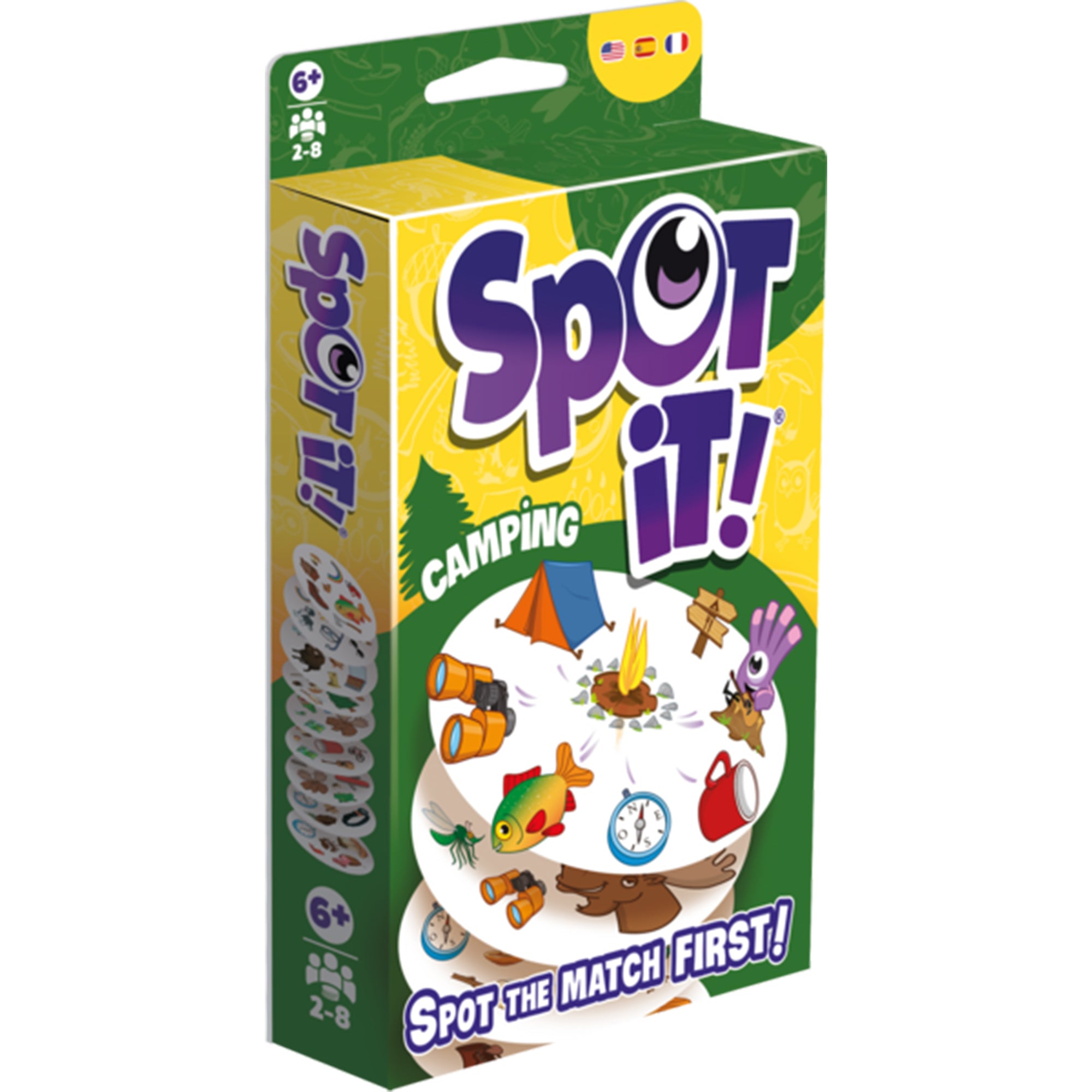 Spot It! Camping Card Game - Fun Family Travel Activity for Kids & Adults - Compact Eco-Friendly Pocket Edition for Outdoor Adventures, Road Trips & Camping Trips