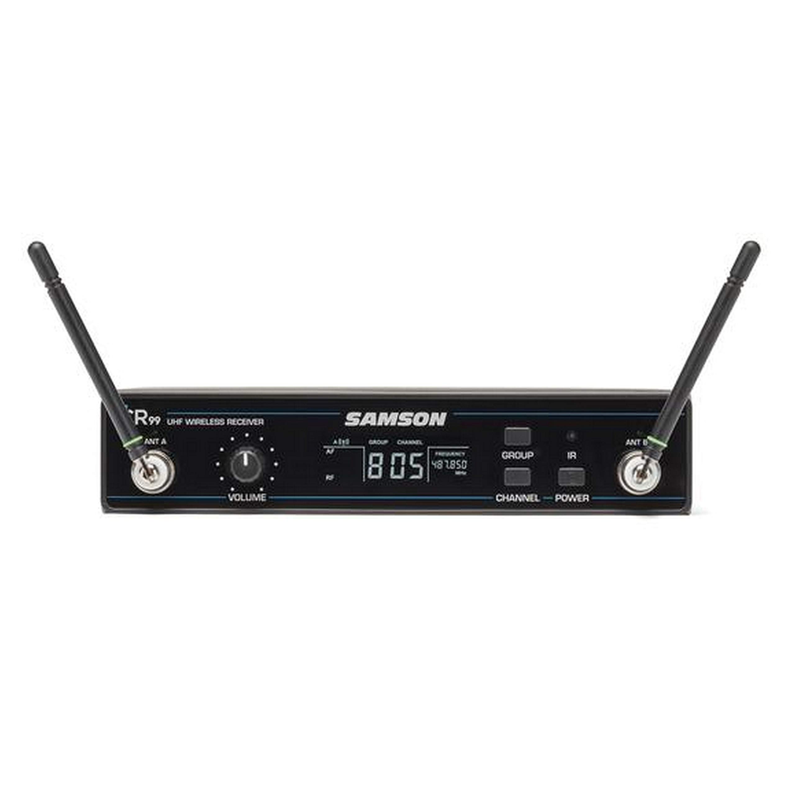 Samson CR99 Wireless Receiver for Concert 99 System - 470-494MHz (Band K) - Ideal for Live Performances, Events & Professional Audio Setups