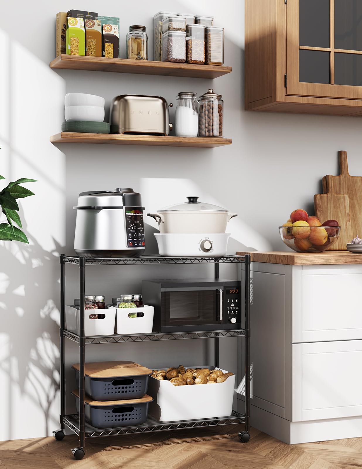 Simple Deluxe Heavy Duty 3-Tier Storage Shelves 750Lb Capacity, 24.02