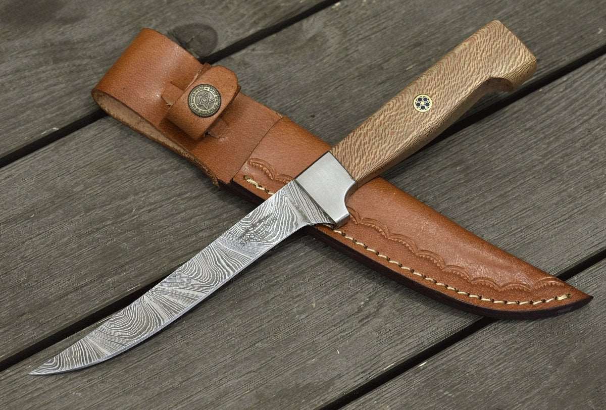 Premium Monarch Damascus Fillet Knife - 7