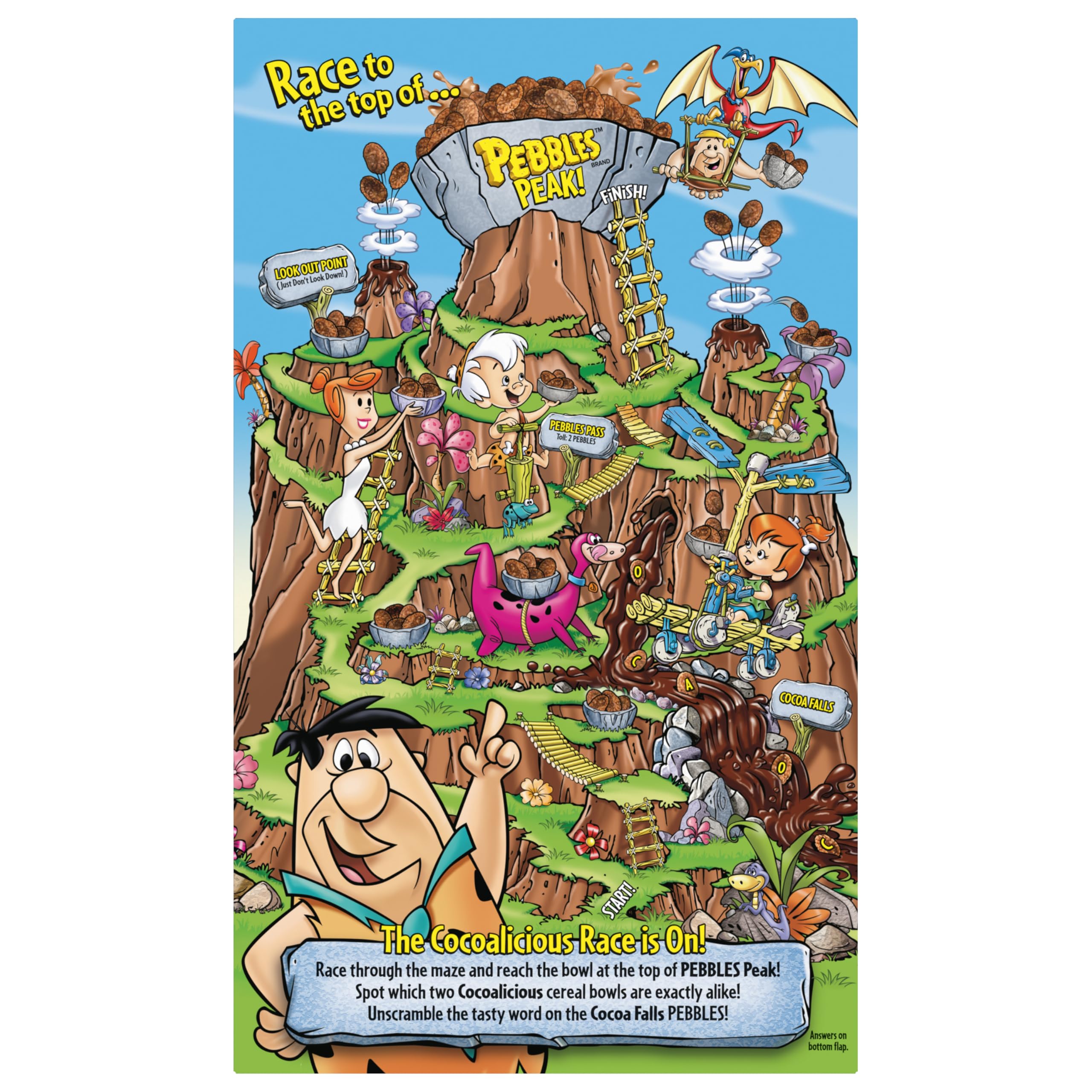 Post Cocoa PEBBLES Gluten-Free Breakfast Cereal - Cocoa Flavored Crispy Rice Cereal, 19.5 Oz - Perfect for Quick Breakfast, Snacks & On-the-Go Meals