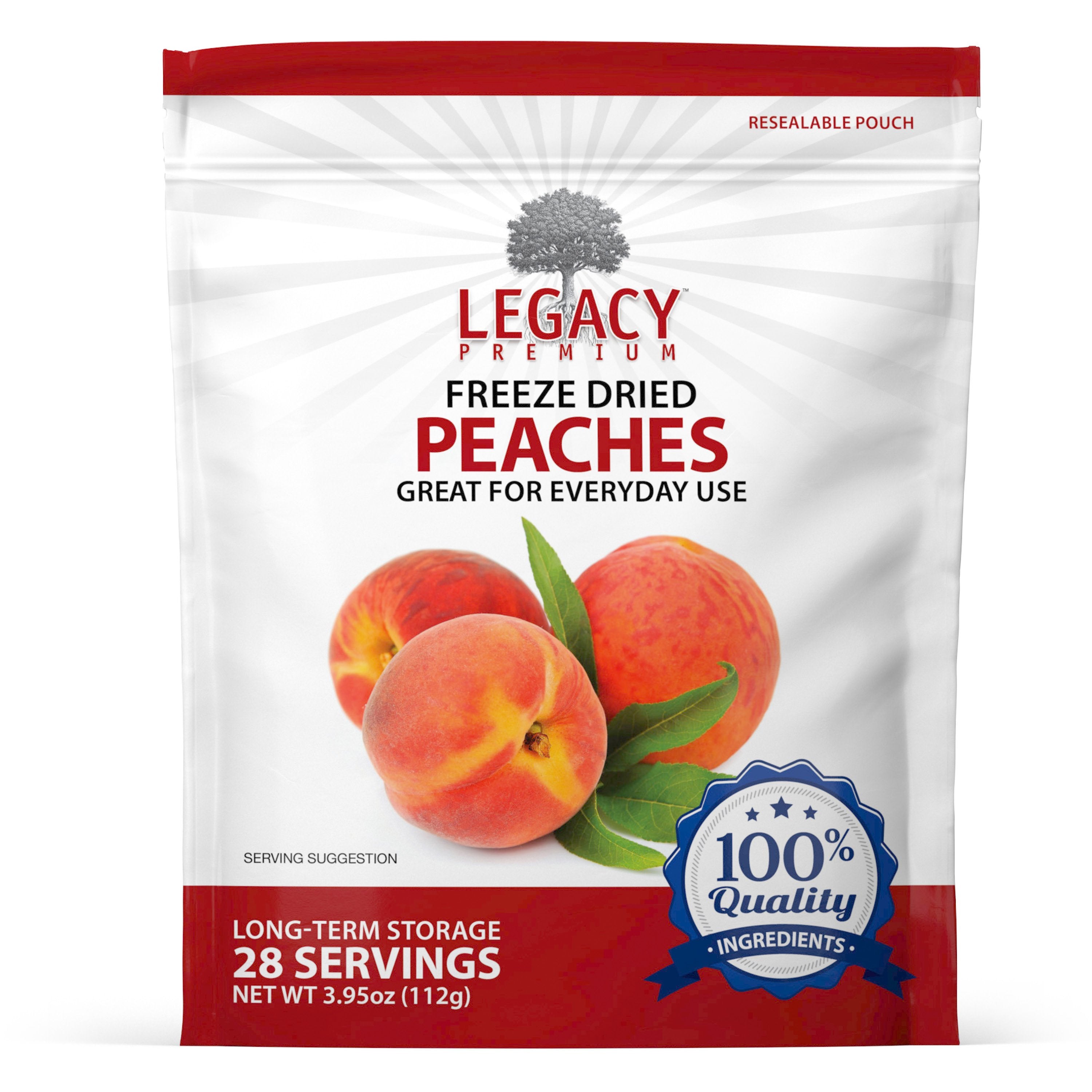 Freeze Dried Peaches - 100% Natural, No Sugar Added, Non-GMO, Gluten-Free Snacks - Perfect for Camping, Hiking, and Healthy On-the-Go Lifestyle