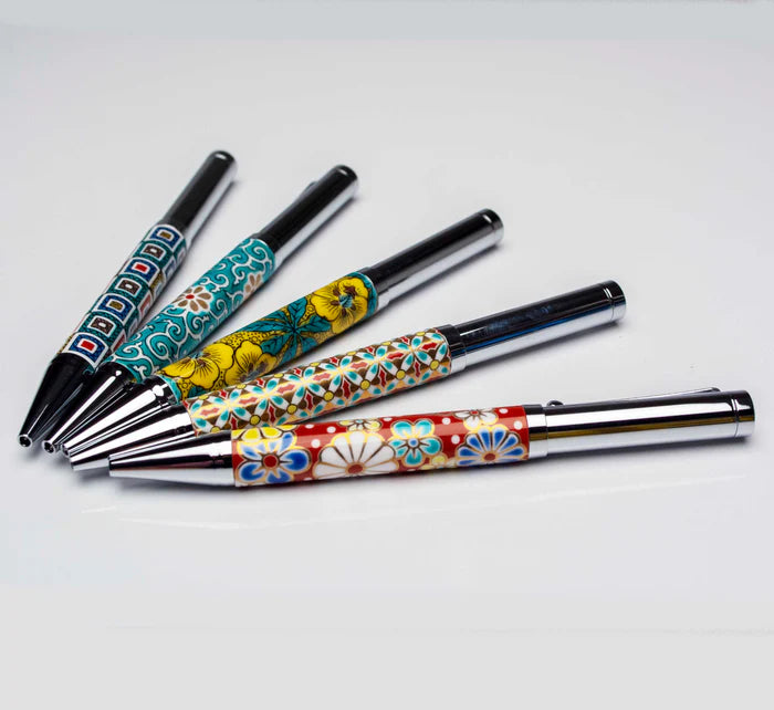 Premium Kutani Yaki Japanese Porcelain Ballpoint Pen - Handcrafted AOI Blue Traditional Art Gift for Writers, Collectors & Office Use