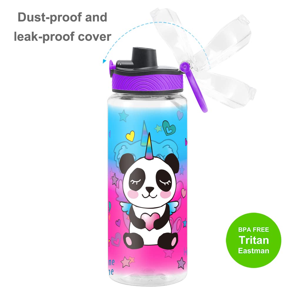 Eco-Friendly 23oz/680ml Cute Koala Water Bottle for Kids & Girls - BPA Free Tritan, Leak Proof, Easy to Clean with Carry Handle - Perfect for School, Outdoor Activities & Travel