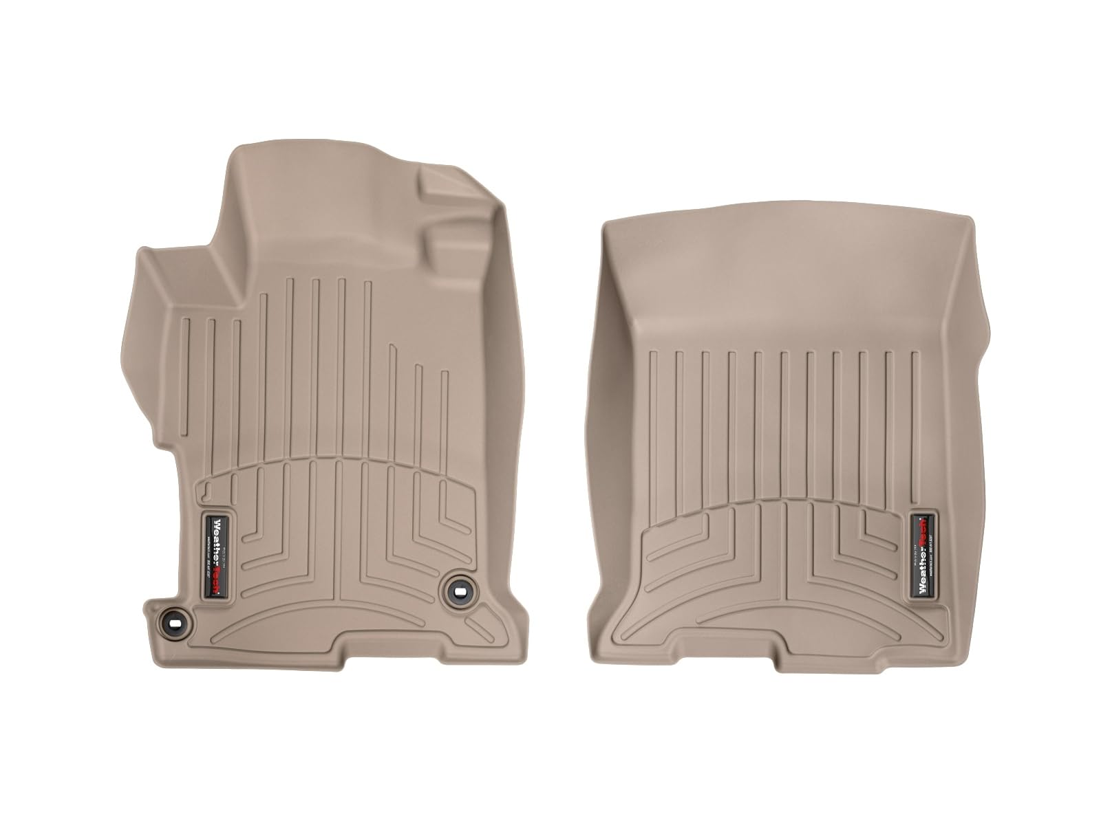 WeatherTech Custom Fit FloorLiners for Honda Accord (2018-2022) - 1st Row Front Seat Car Mats, All-Weather Protection, Tan - Perfect for Daily Commute, Road Trips & Winter Driving